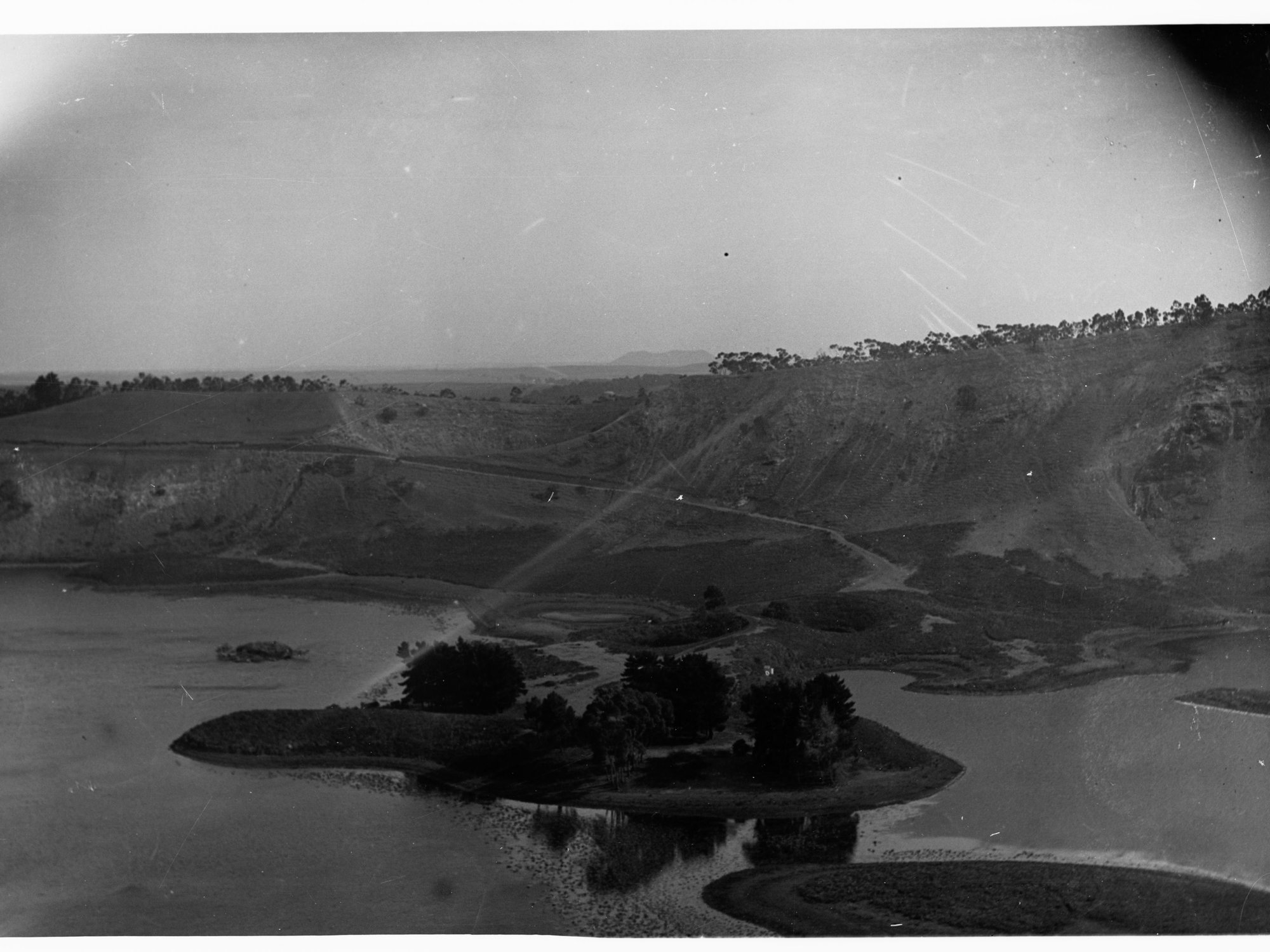 Valley Lake on left, Browne's Lake on right