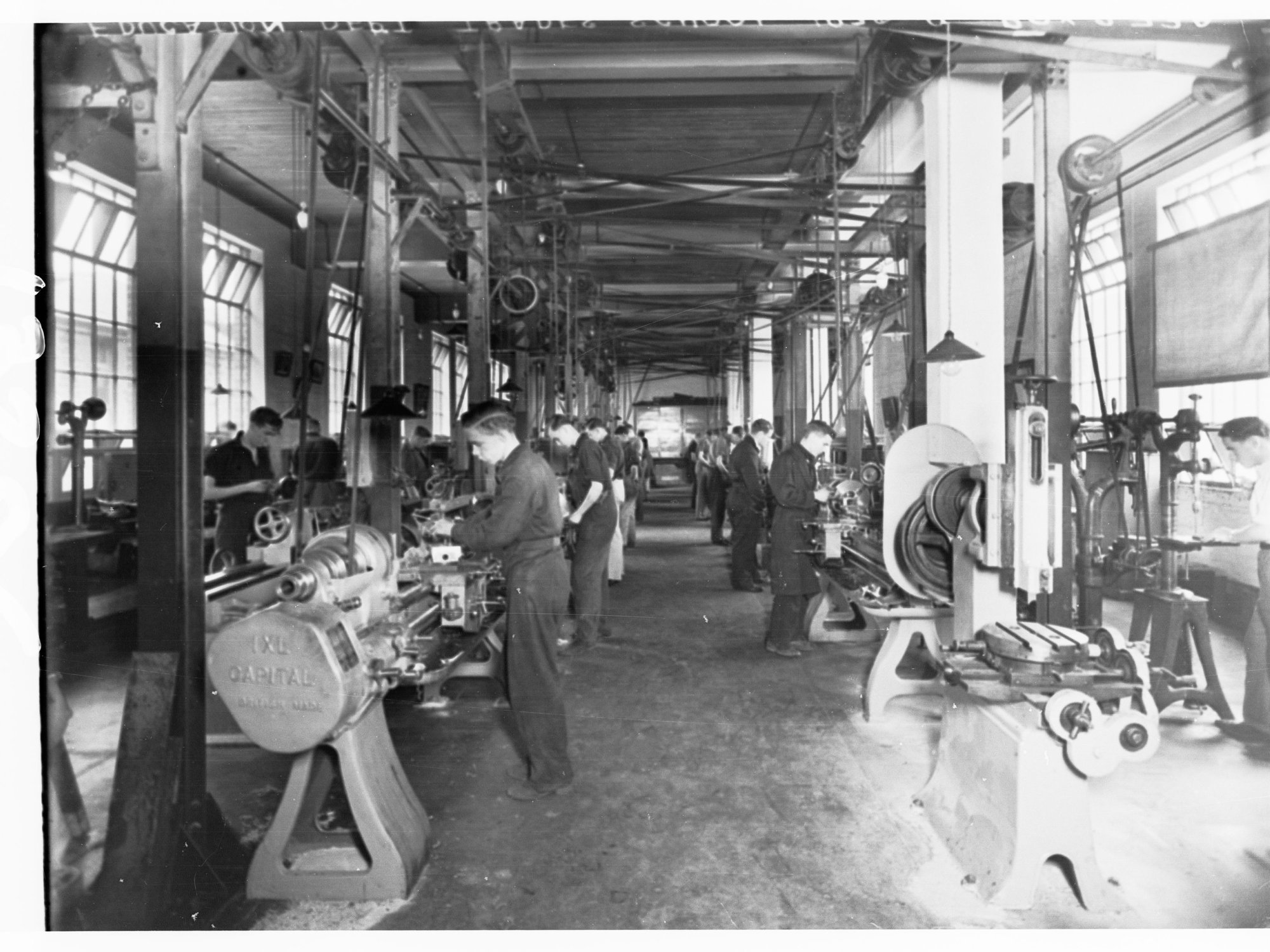 Students in workshop at the Trades School