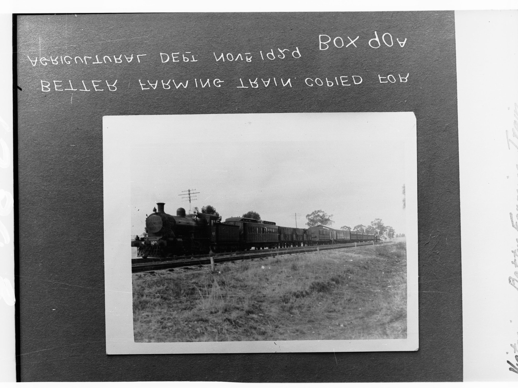 "Victorian Better Farming Train"  Interior of train. Copied for the Agricultural Department