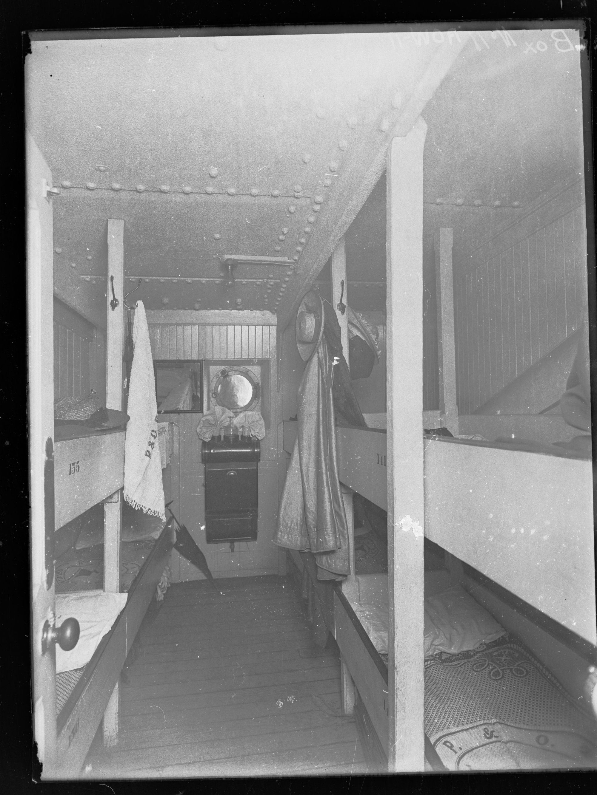 S S Commonwealth, steamship, view of sleeping quarters 