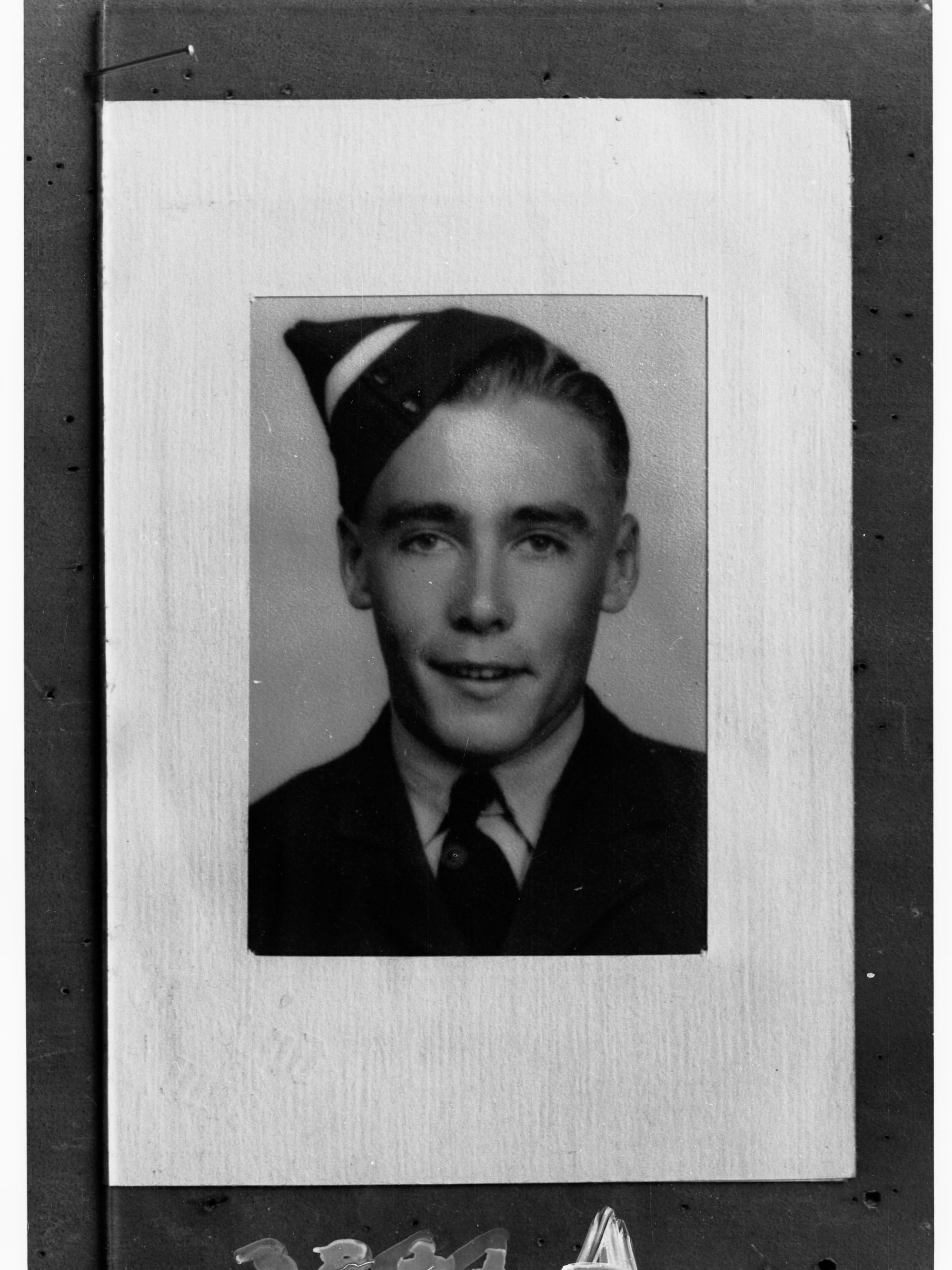 Portrait of a trainee under the Empire Air Training Scheme - photo copied for Roll of Honour