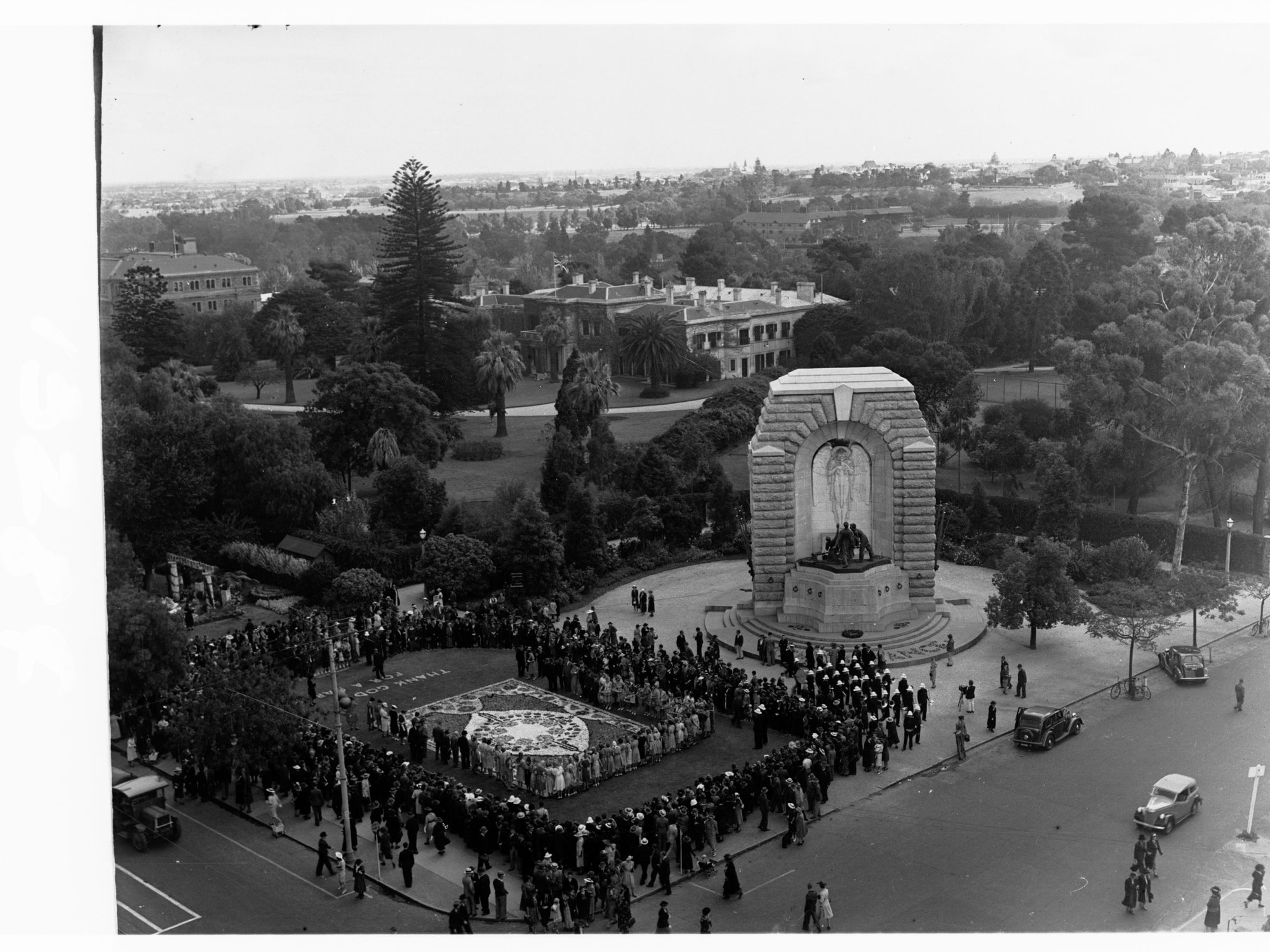 Floral Carpet Beneath the National War Memorial, North Terrace, Flower Day
