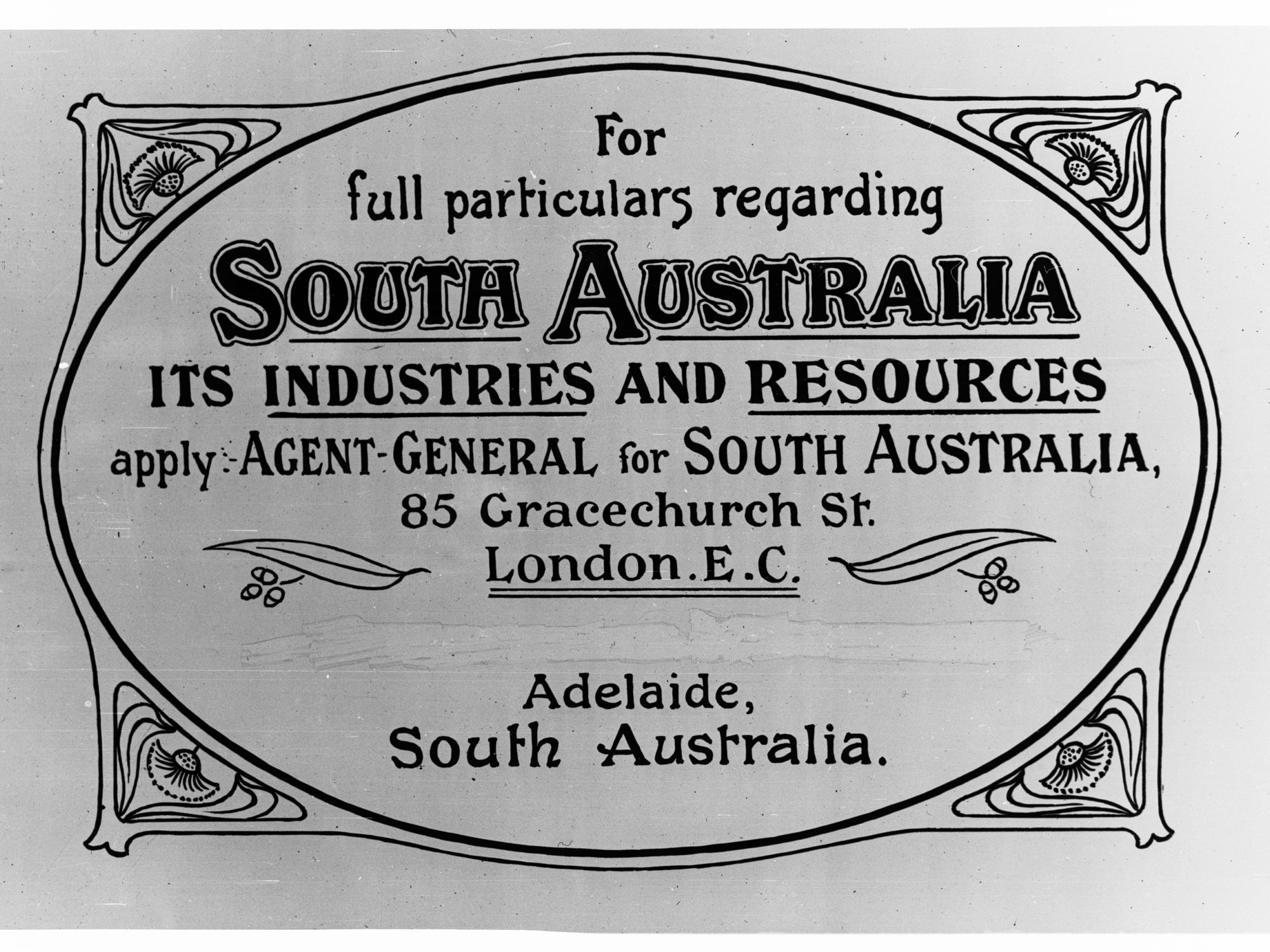 Plaque Regarding South Australian Industry and Resources