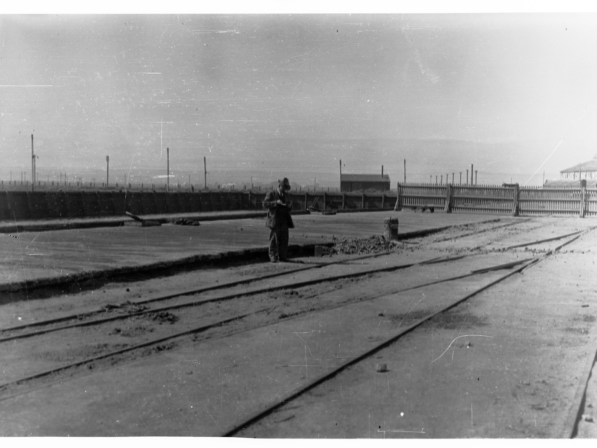 Man Standing on Port Adelaide Wharf