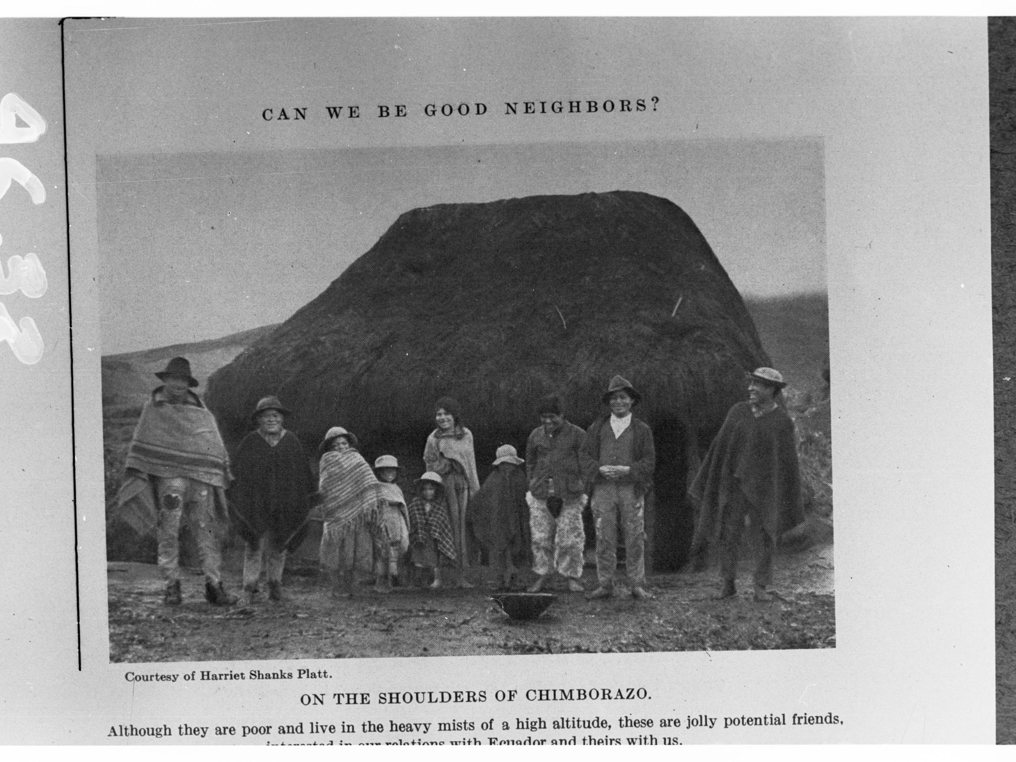 People of Chimborazo Outside Their Hut