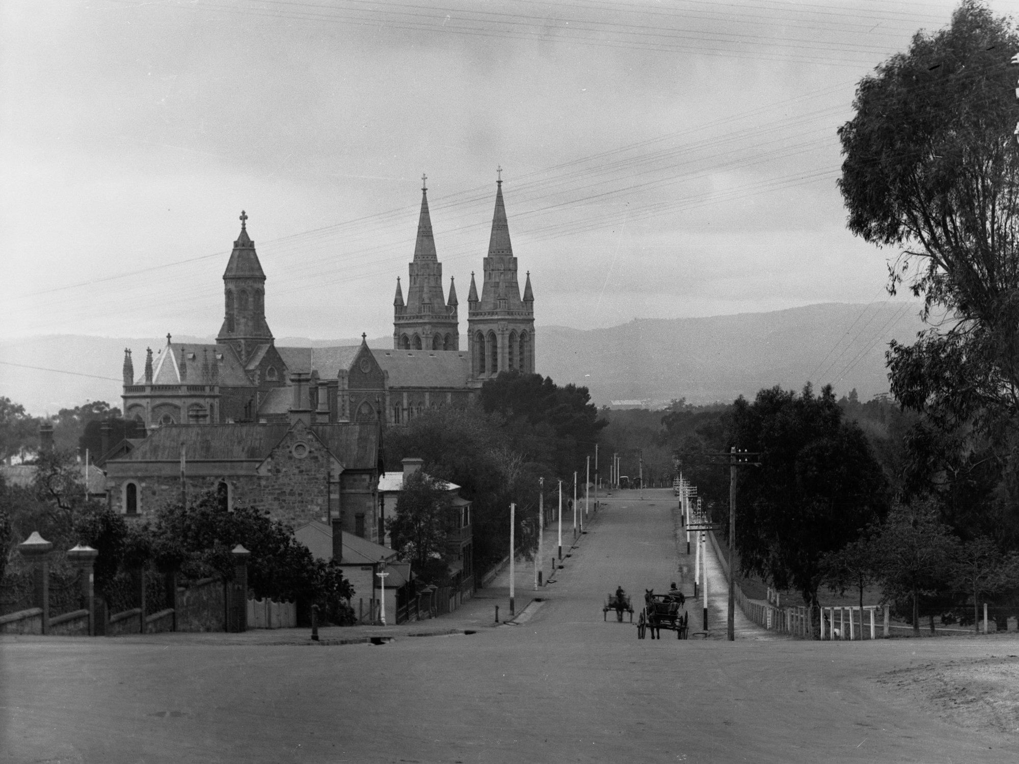 Saint Peters Cathedral Rear View Looking Towards City