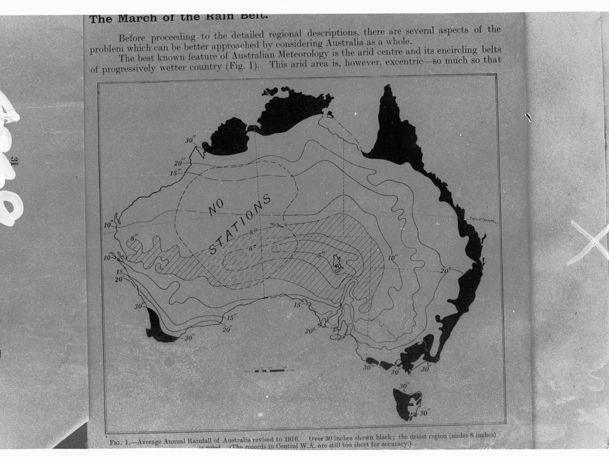 Map of Australia showing climatic conditions
