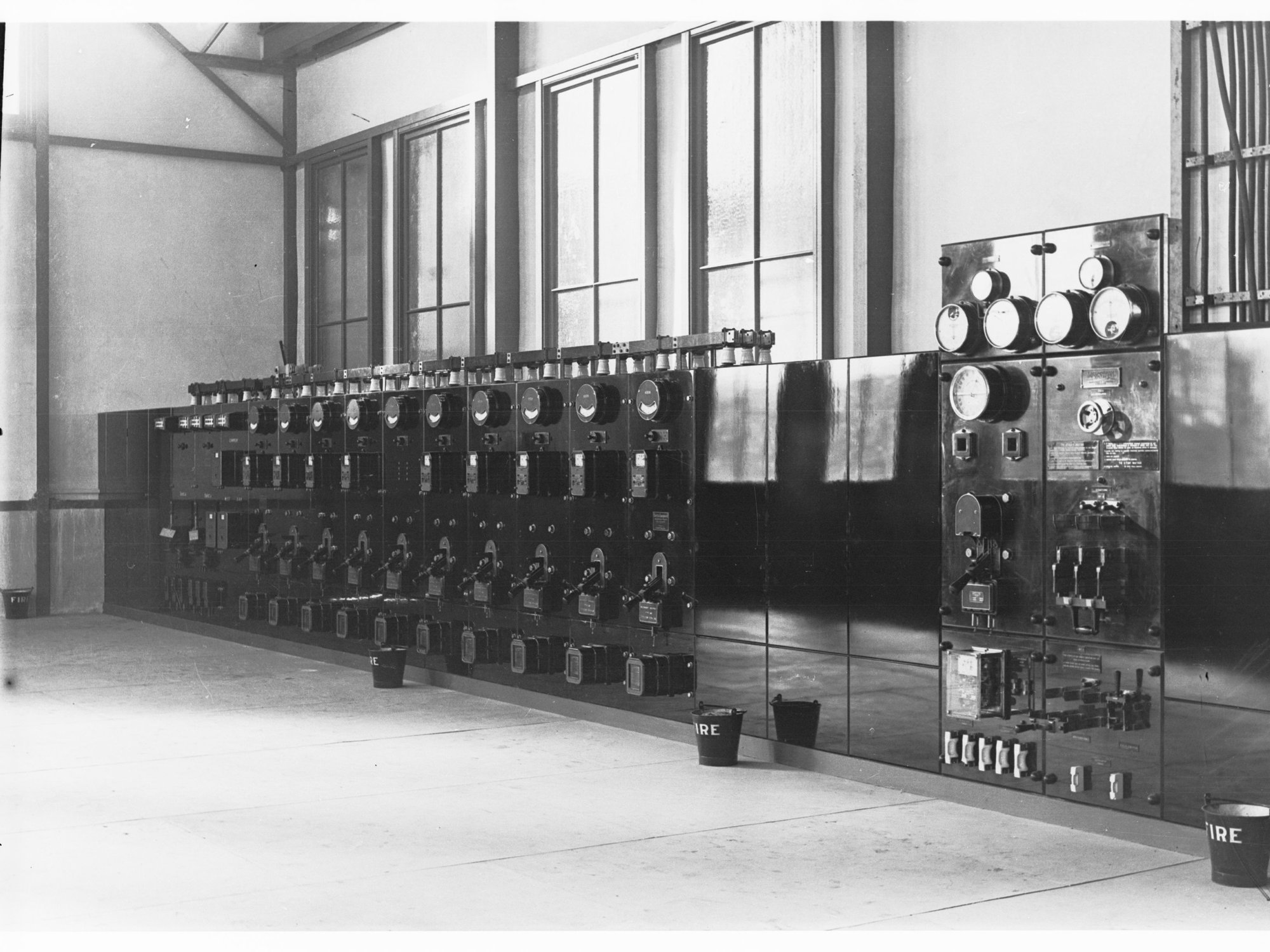 Islington electricity power station switch board