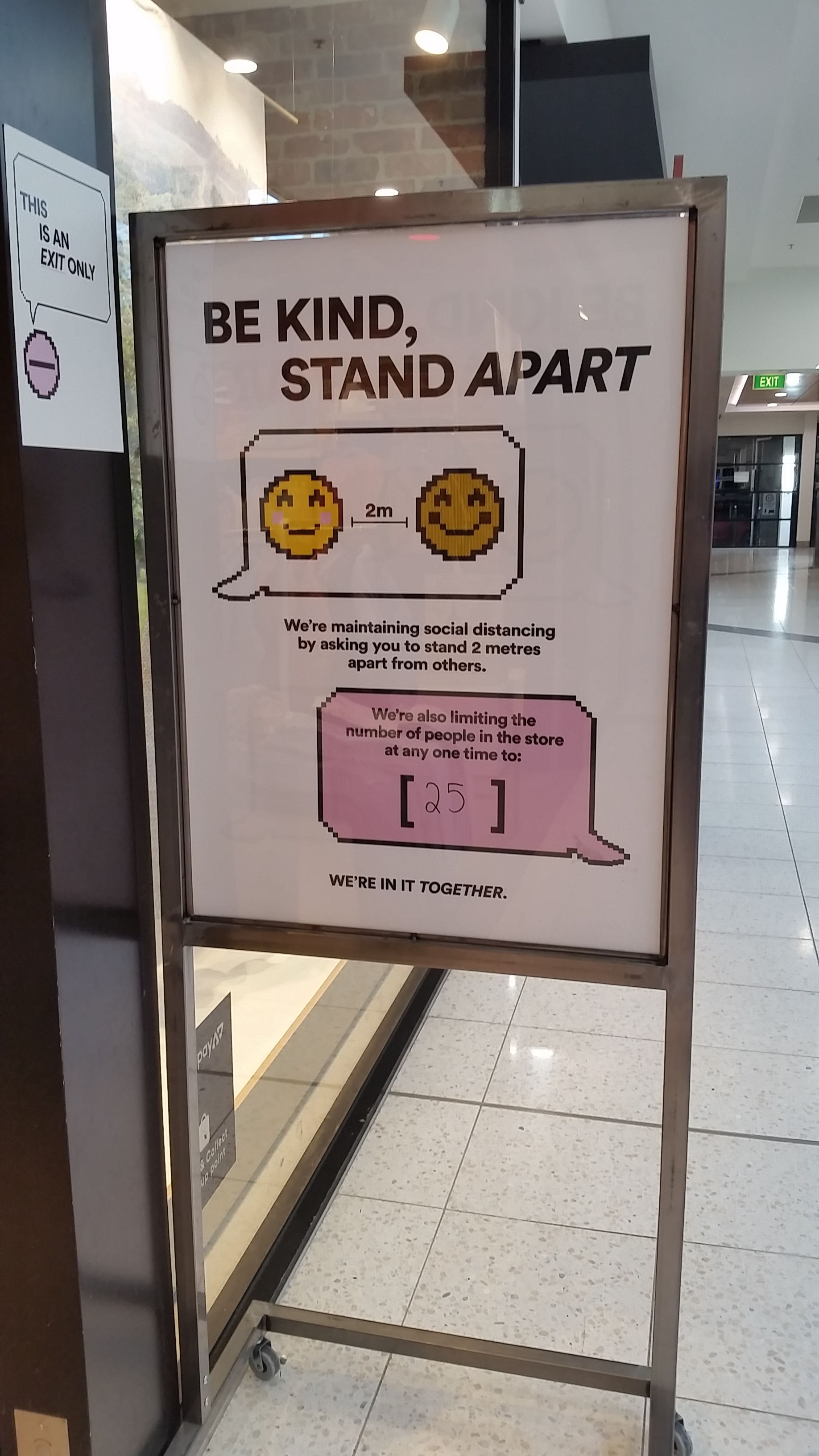 Covid-19 distancing sign