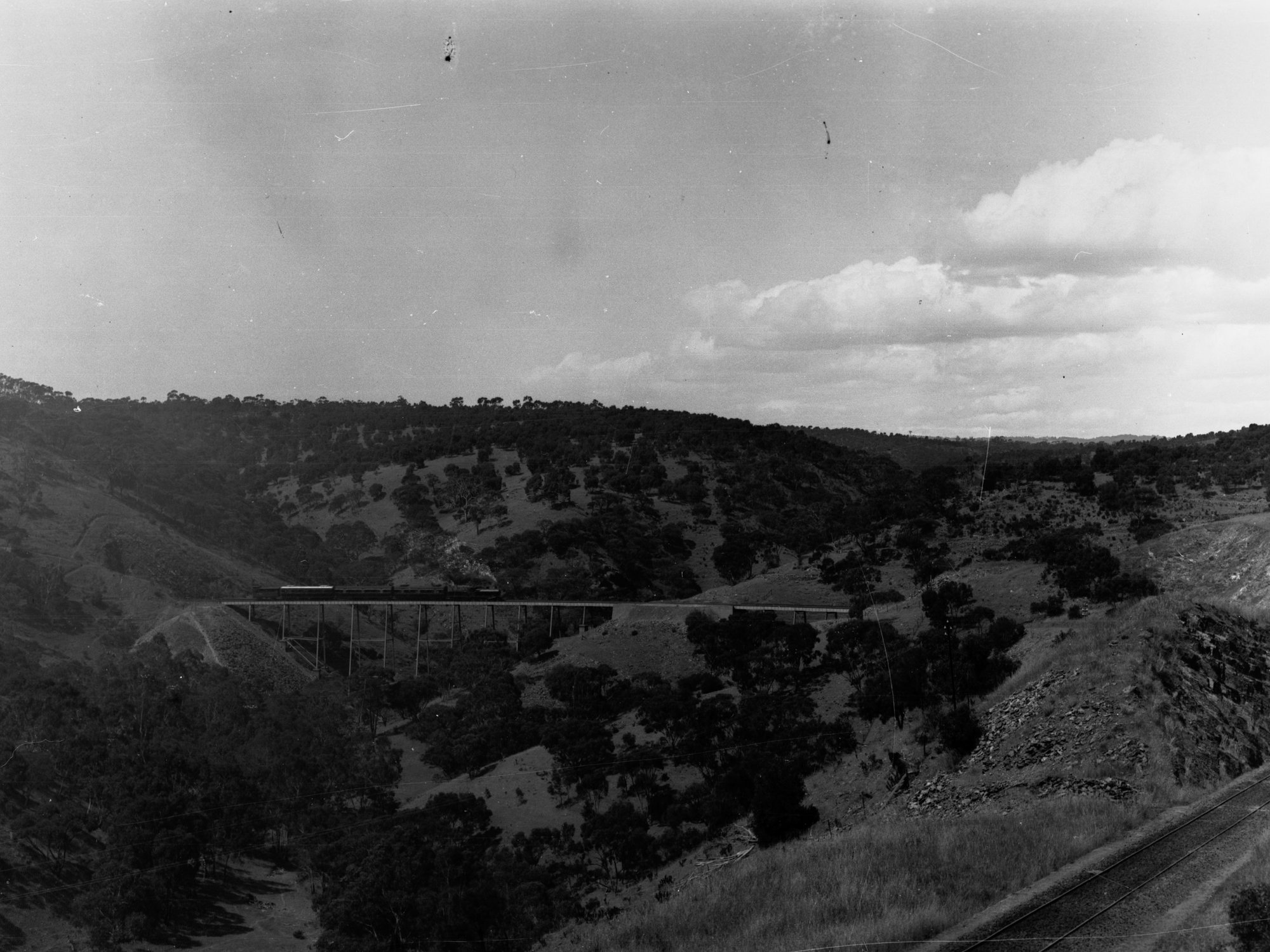 Train on Mitcham Viaduct