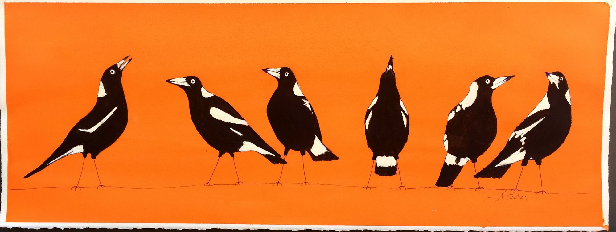 Magpie painting