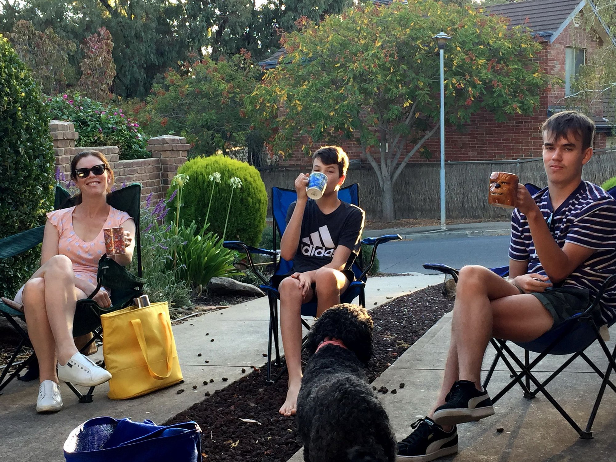 Family afternoon tea during ISO