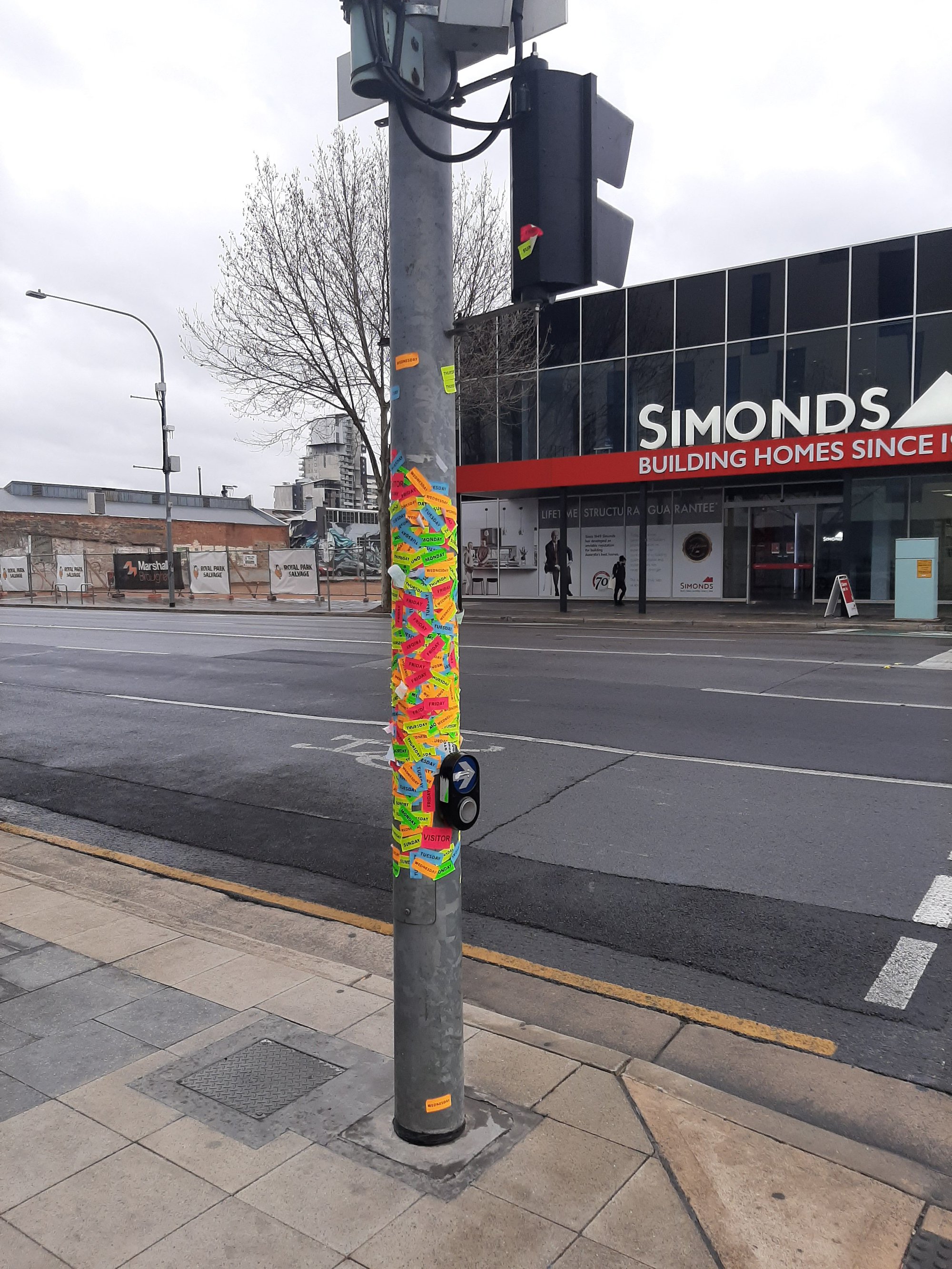 Calvary Hospital visitor sticker pole