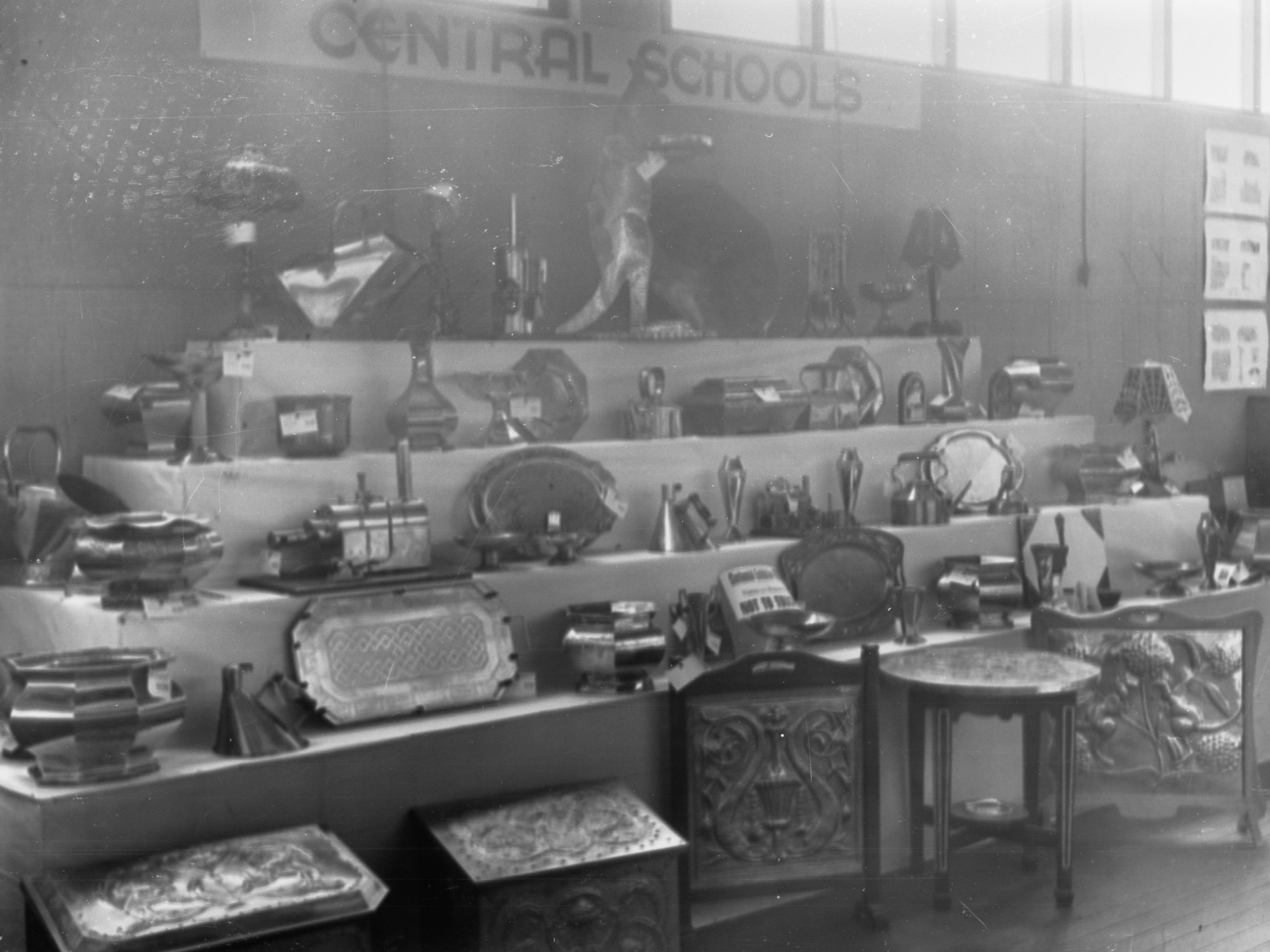 Centenary exhibition - central school display, silverware