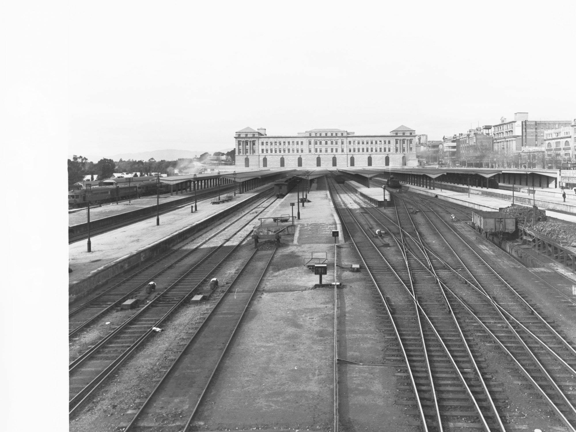 Adelaide Railway Station View from West Showing Platforms