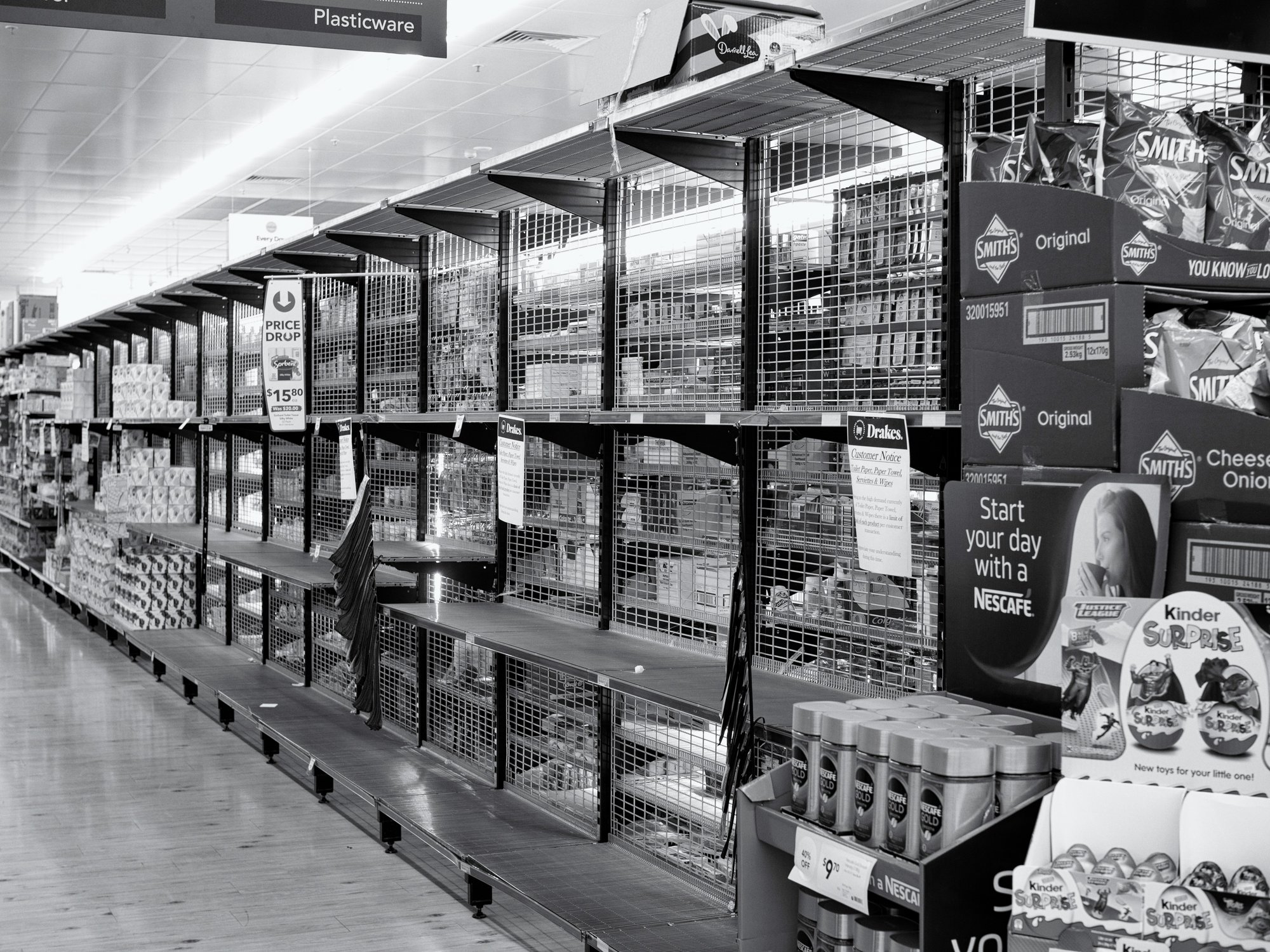 Empty shelves