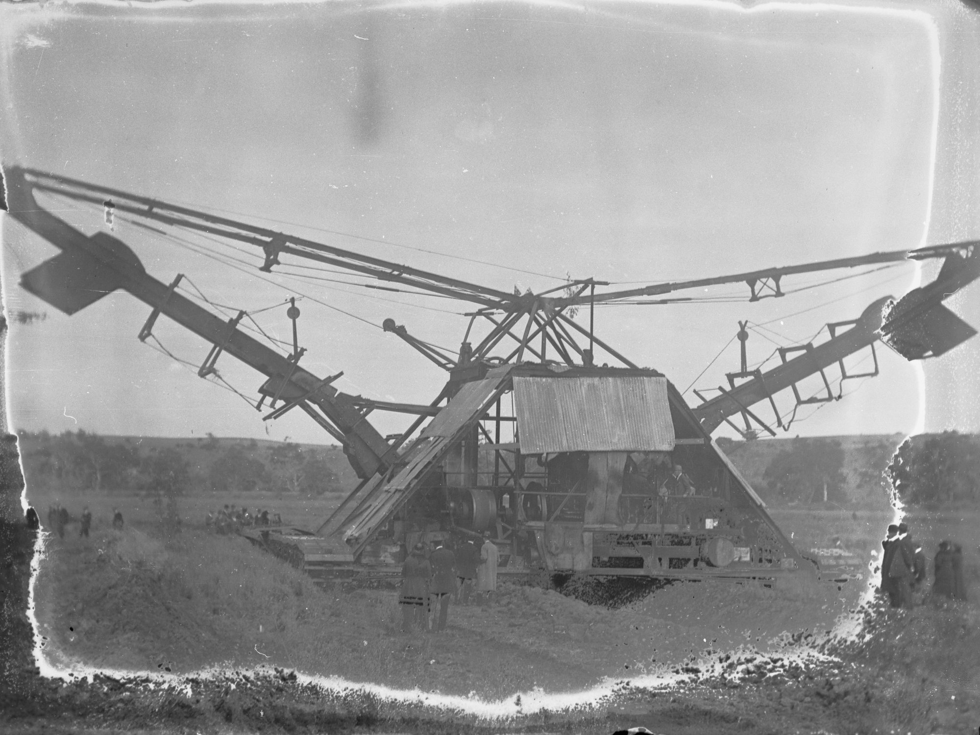 Type "A" Austin excavator digging drainage ditch