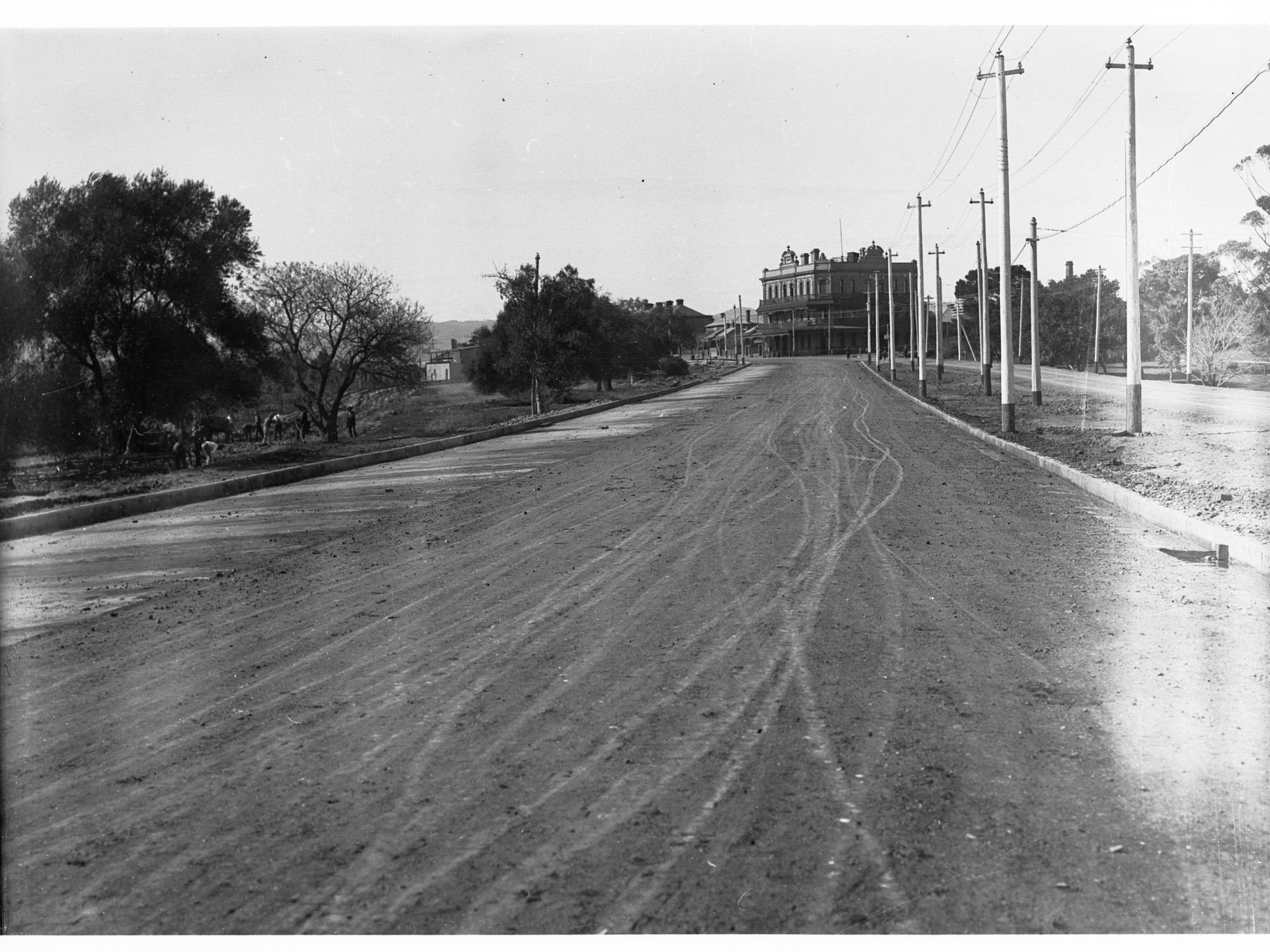 Port Road With Newmarket Hotel at the End of the Road