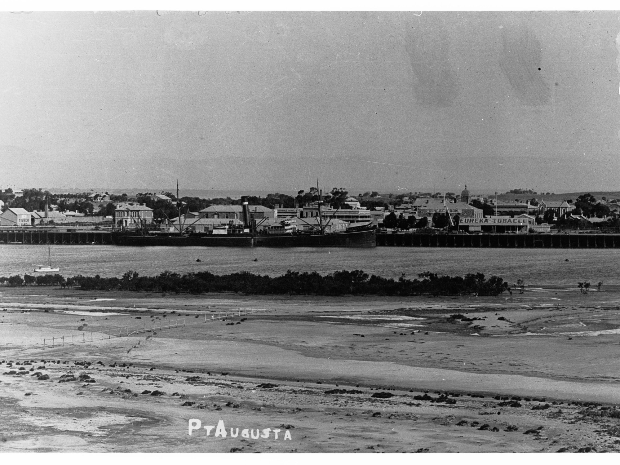 Port Augusta Showing Ship Docked