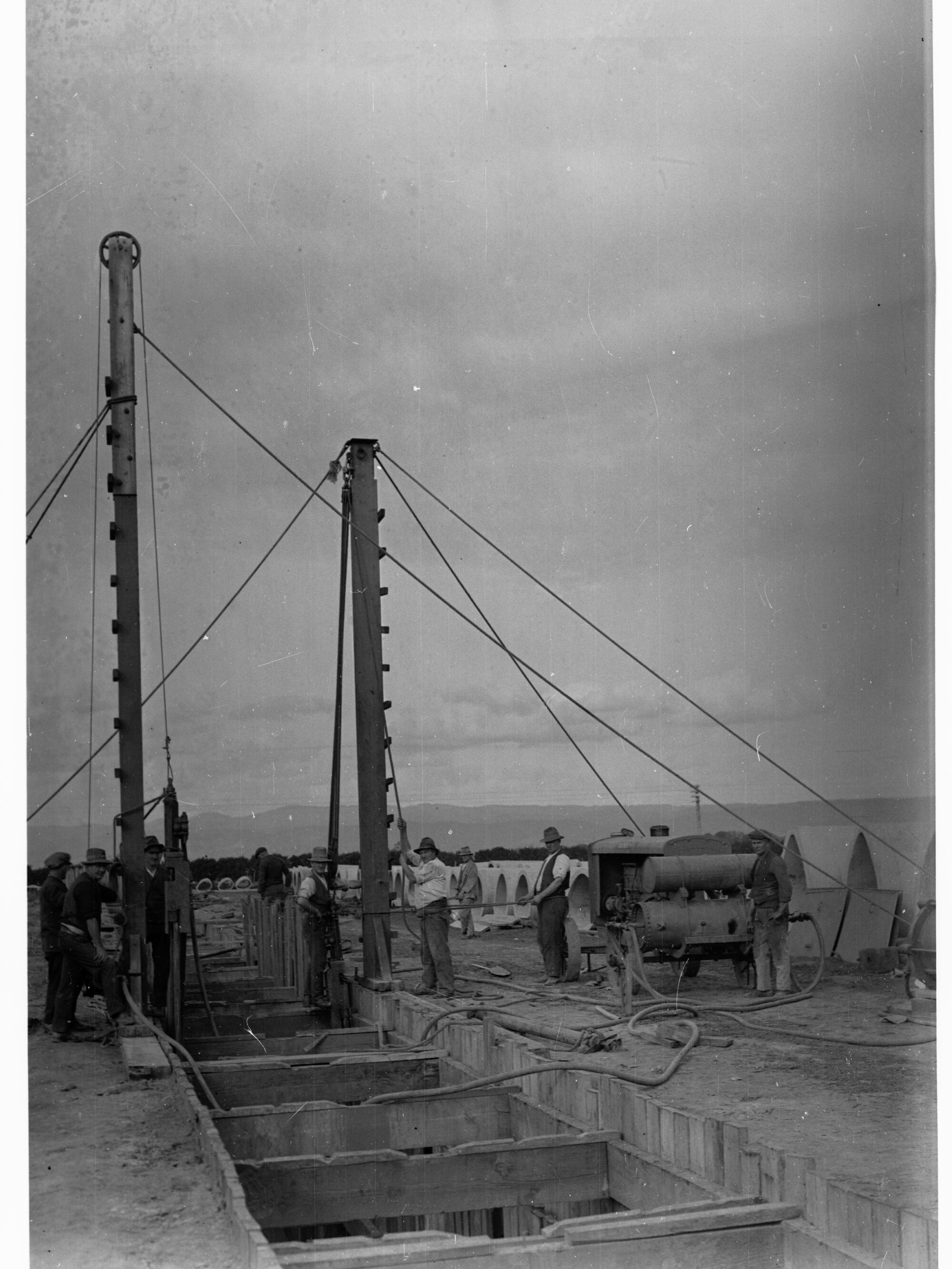 Glenelg Sewerage System showing men working