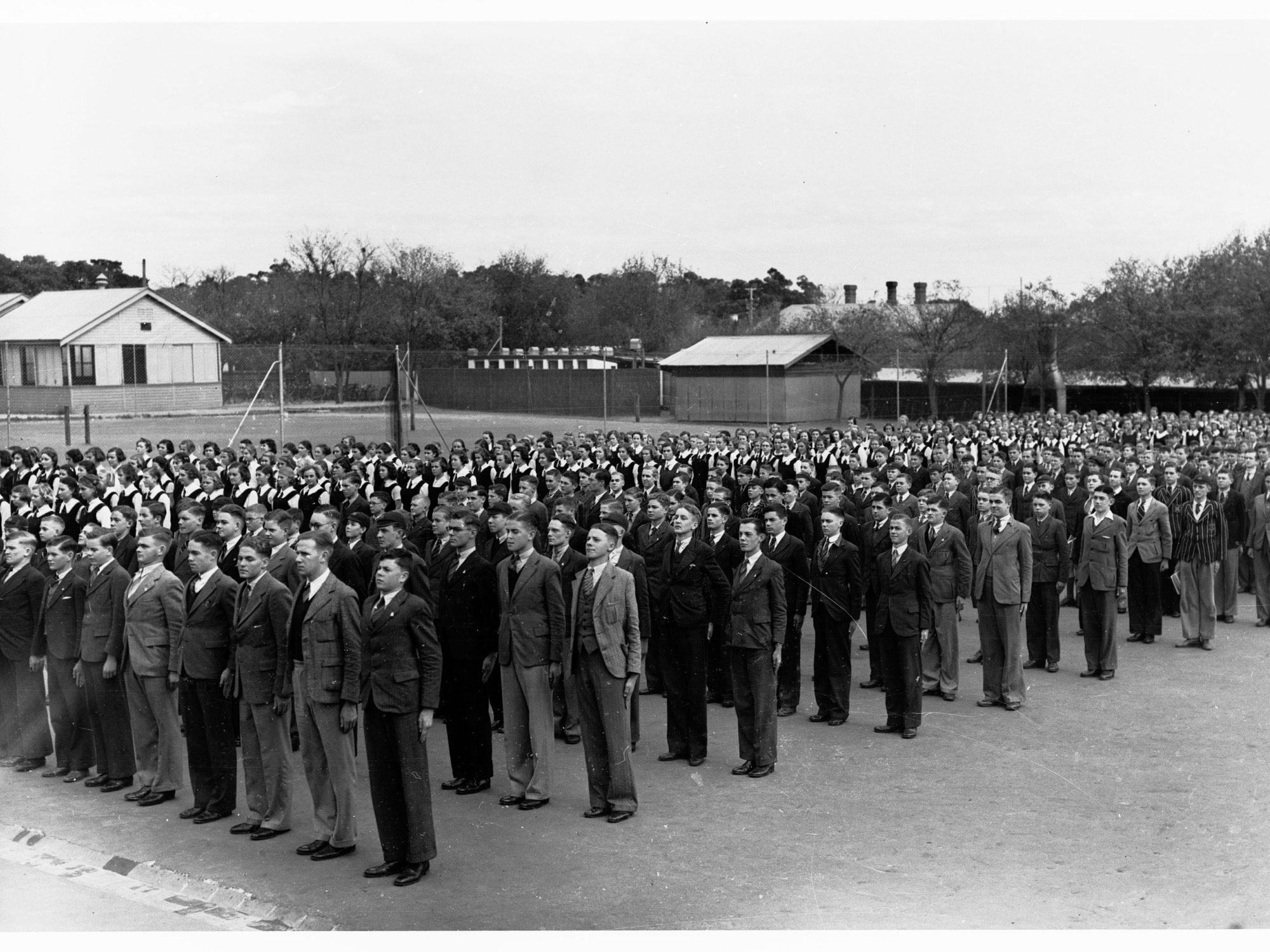 Boys at Assembly - Unley High School