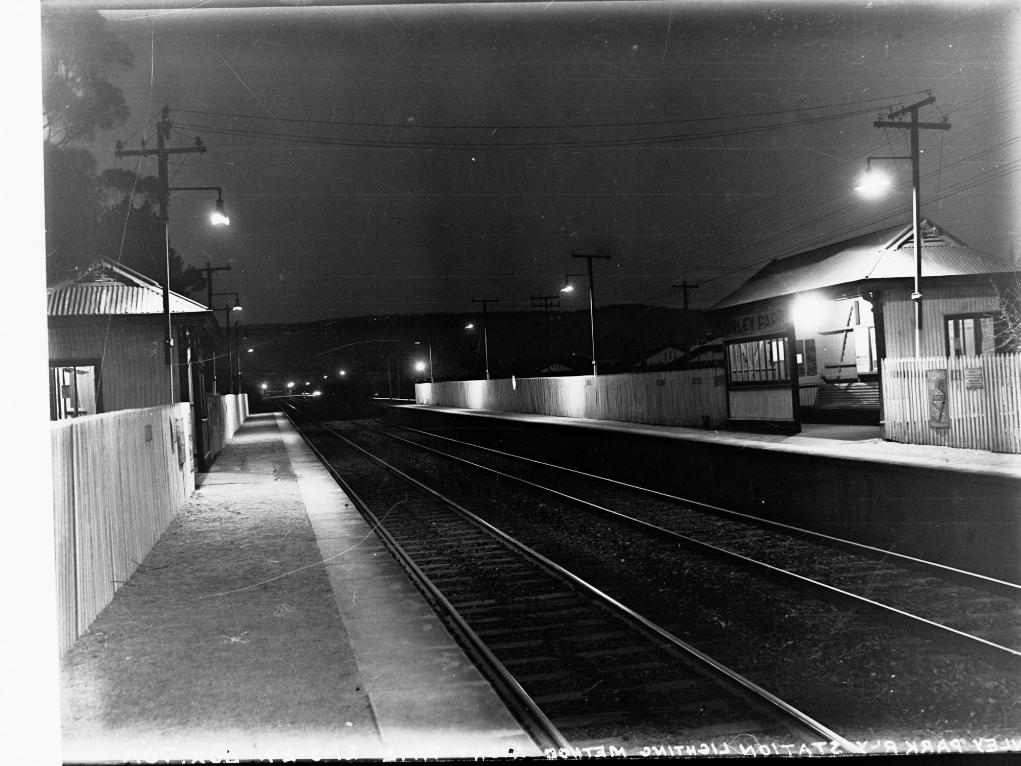 Unley Park Railway Station Lighting Method Night Time
