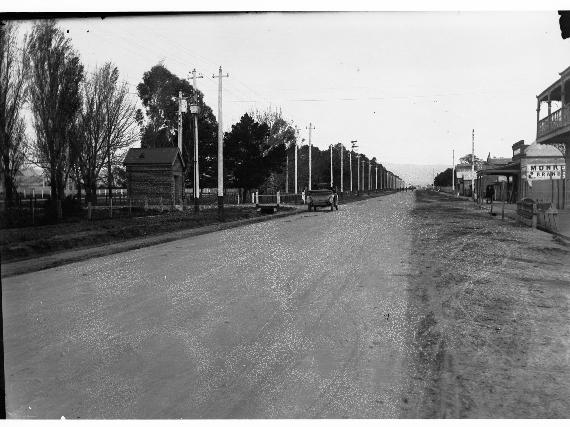 Port Road Showing Automobile