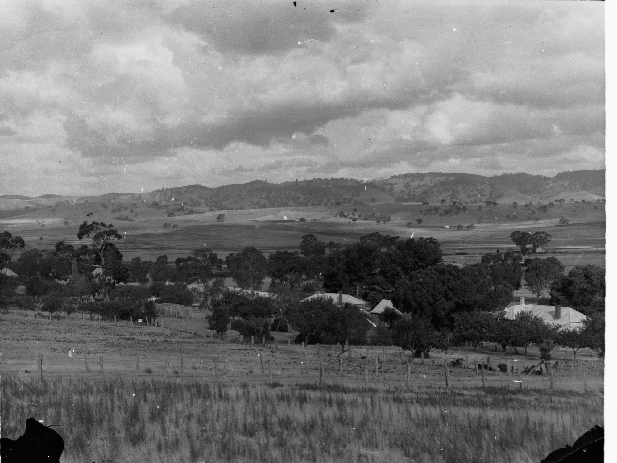 Rural views of farms and hills
