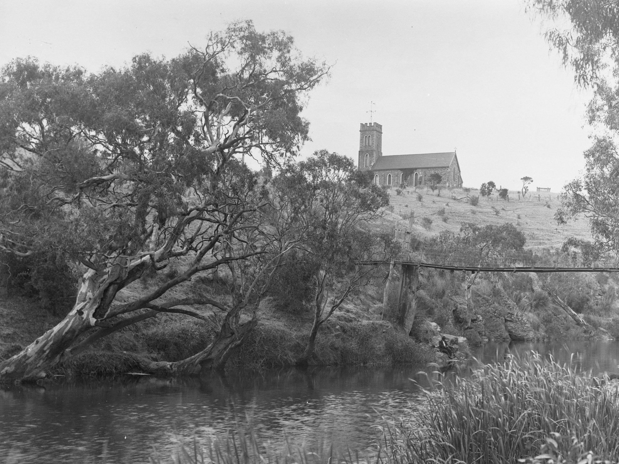 Noarlunga Showing Bridge and Onkaparinga River and Church