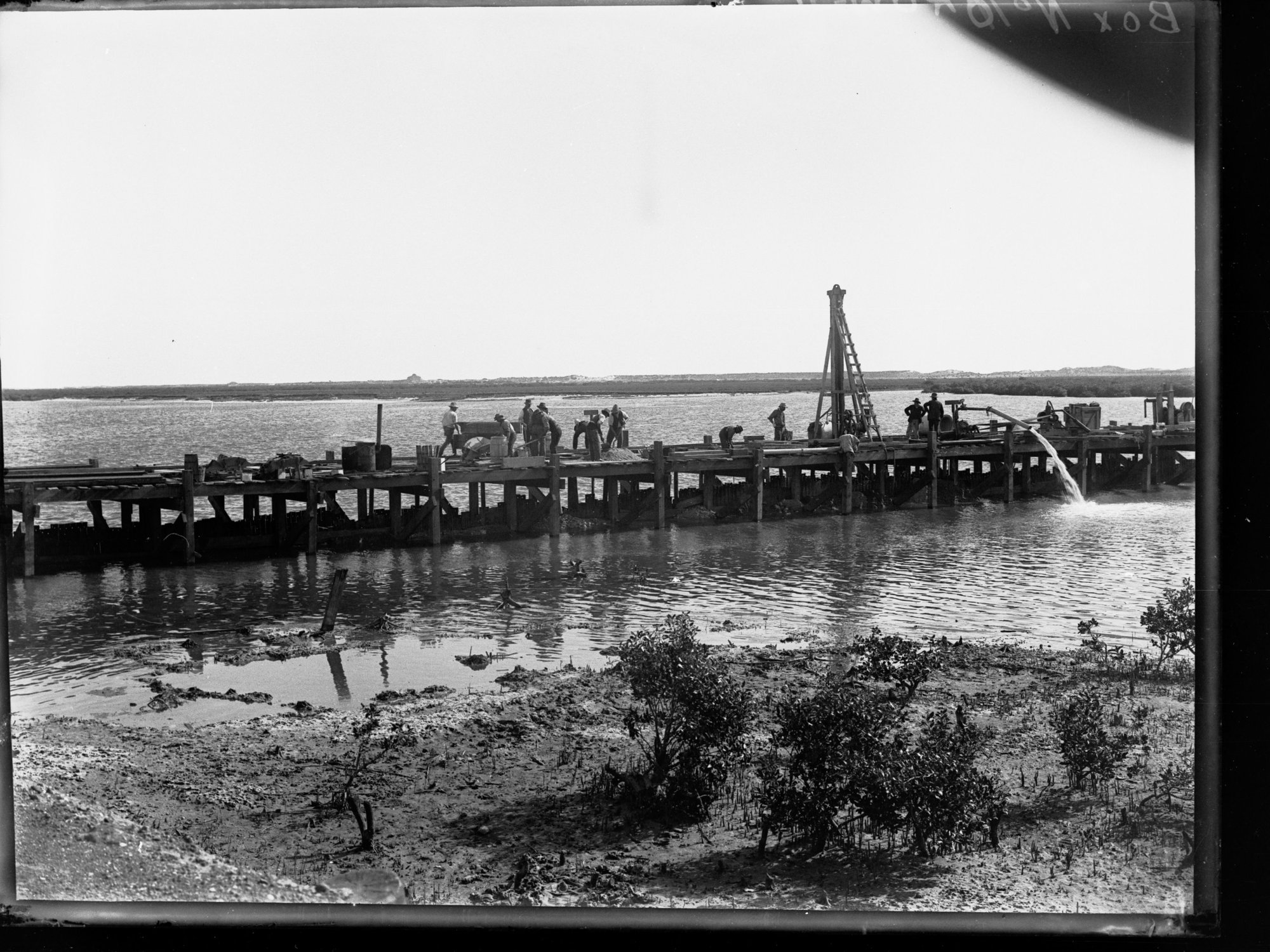 Sewers under construction at Glanville