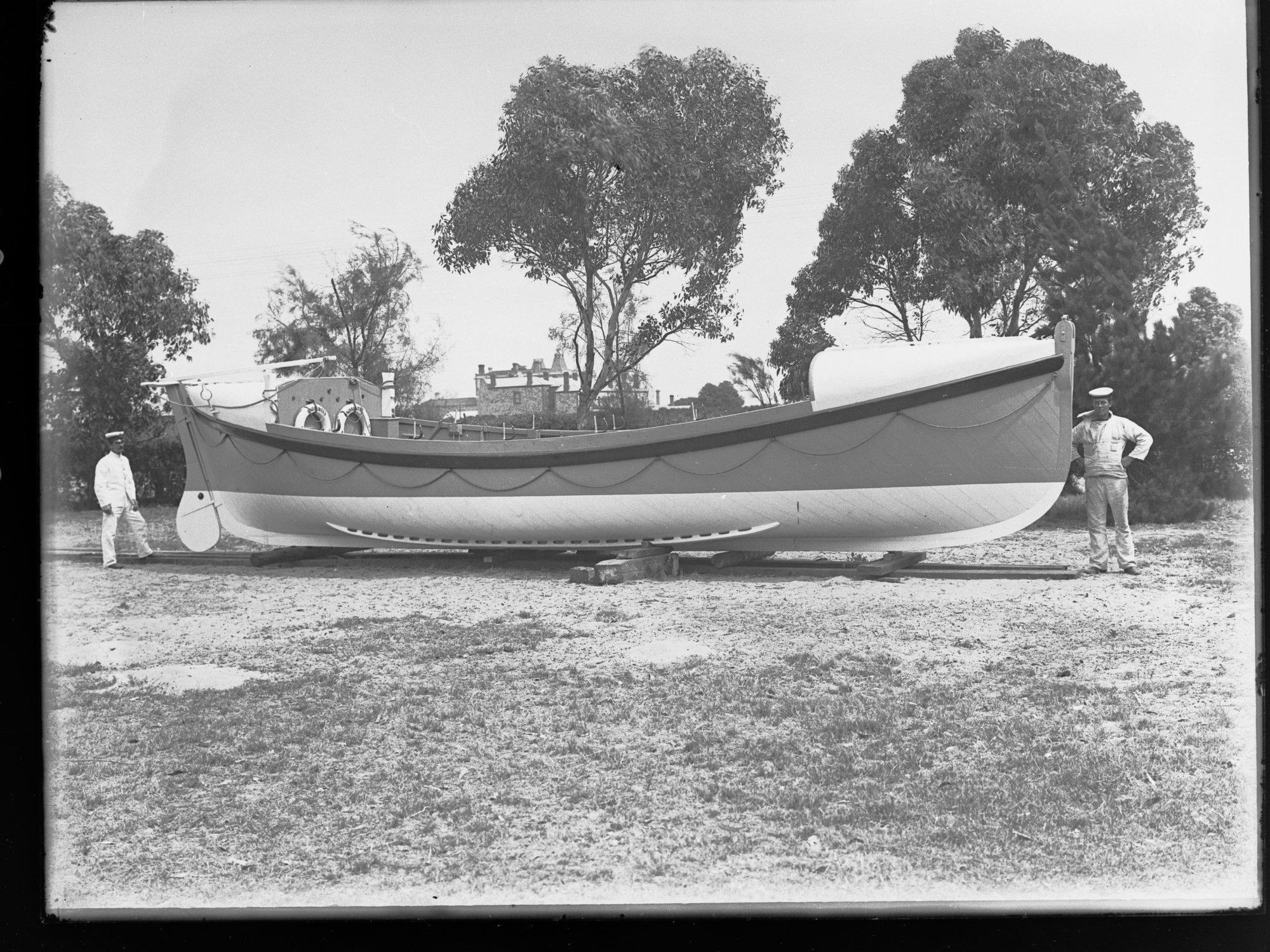 Lifeboat on land at Outer Harbor, South Australia