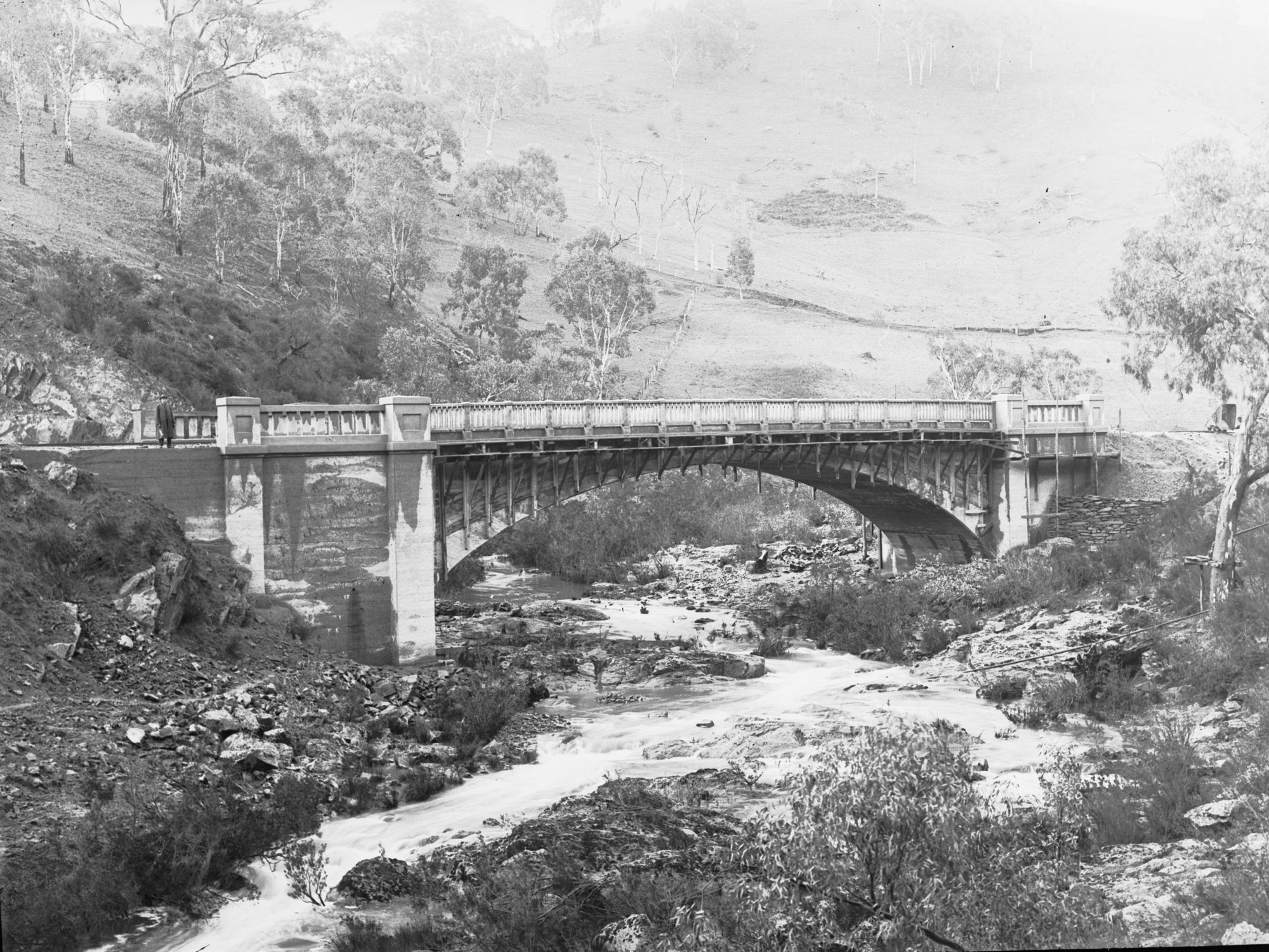 Construction of the Gorge Road - Torrens Gorge Monfries Bridge