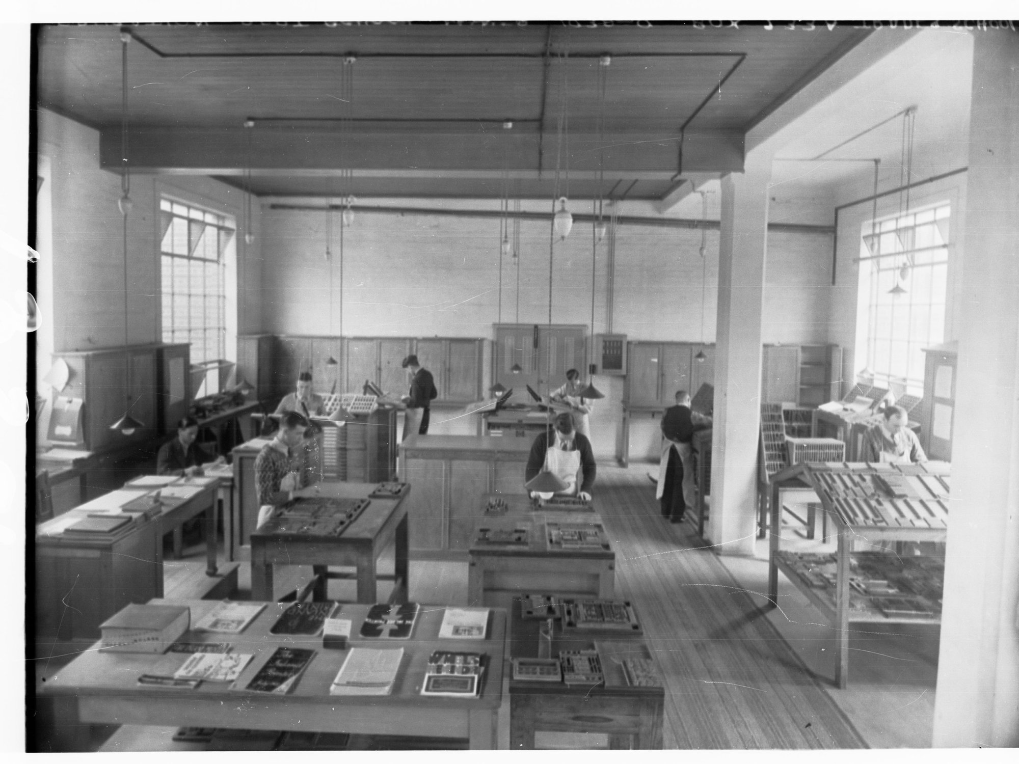 Printing workshop at the Trades School