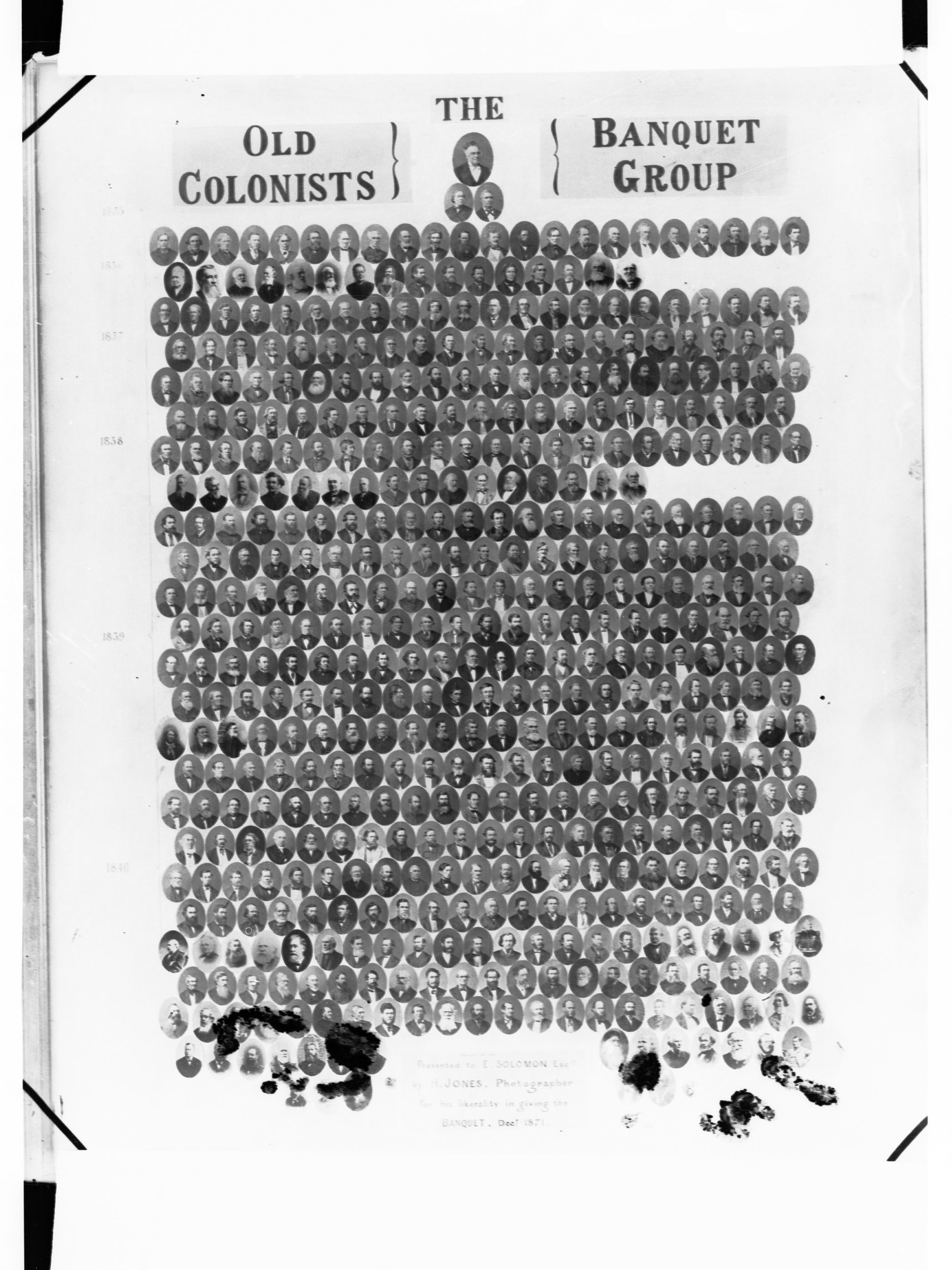 Old Colonists Banquet Group Cameo Portrait