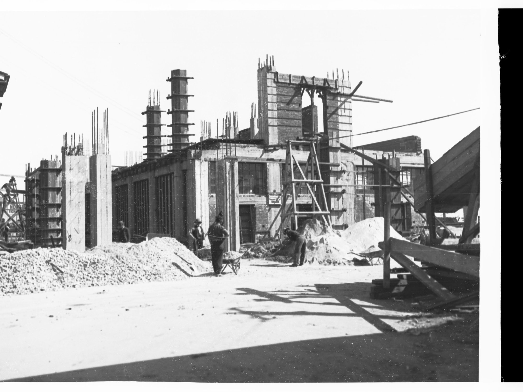 Adelaide Railway Station at the Beginning of Construction