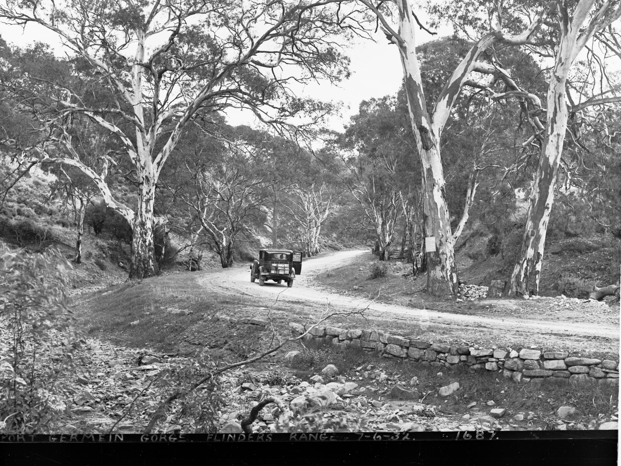 Port Germein Gorge Flinders Ranges Showing Automobiles
