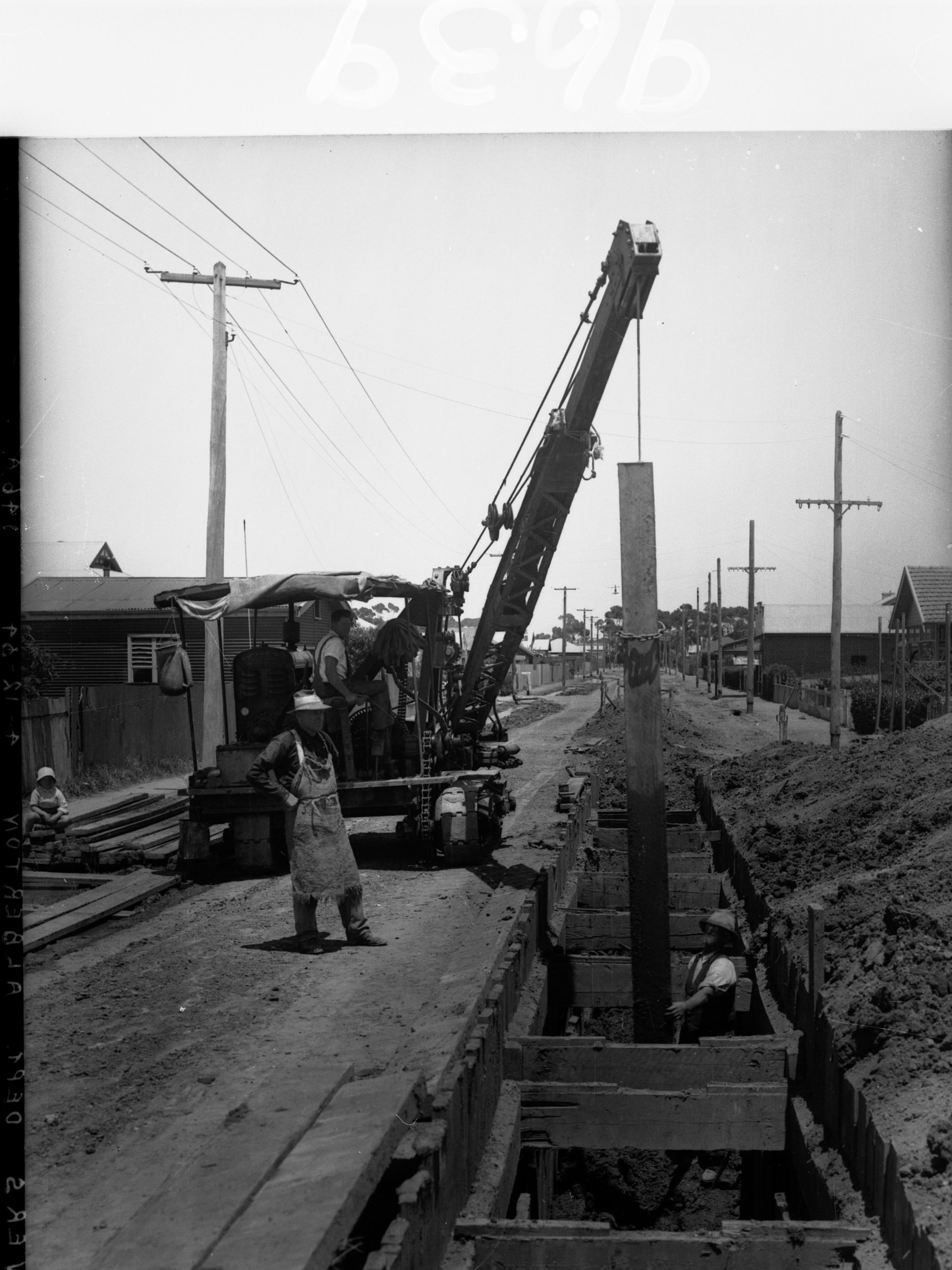 Sewerage at Alberton Showing Men at Work
