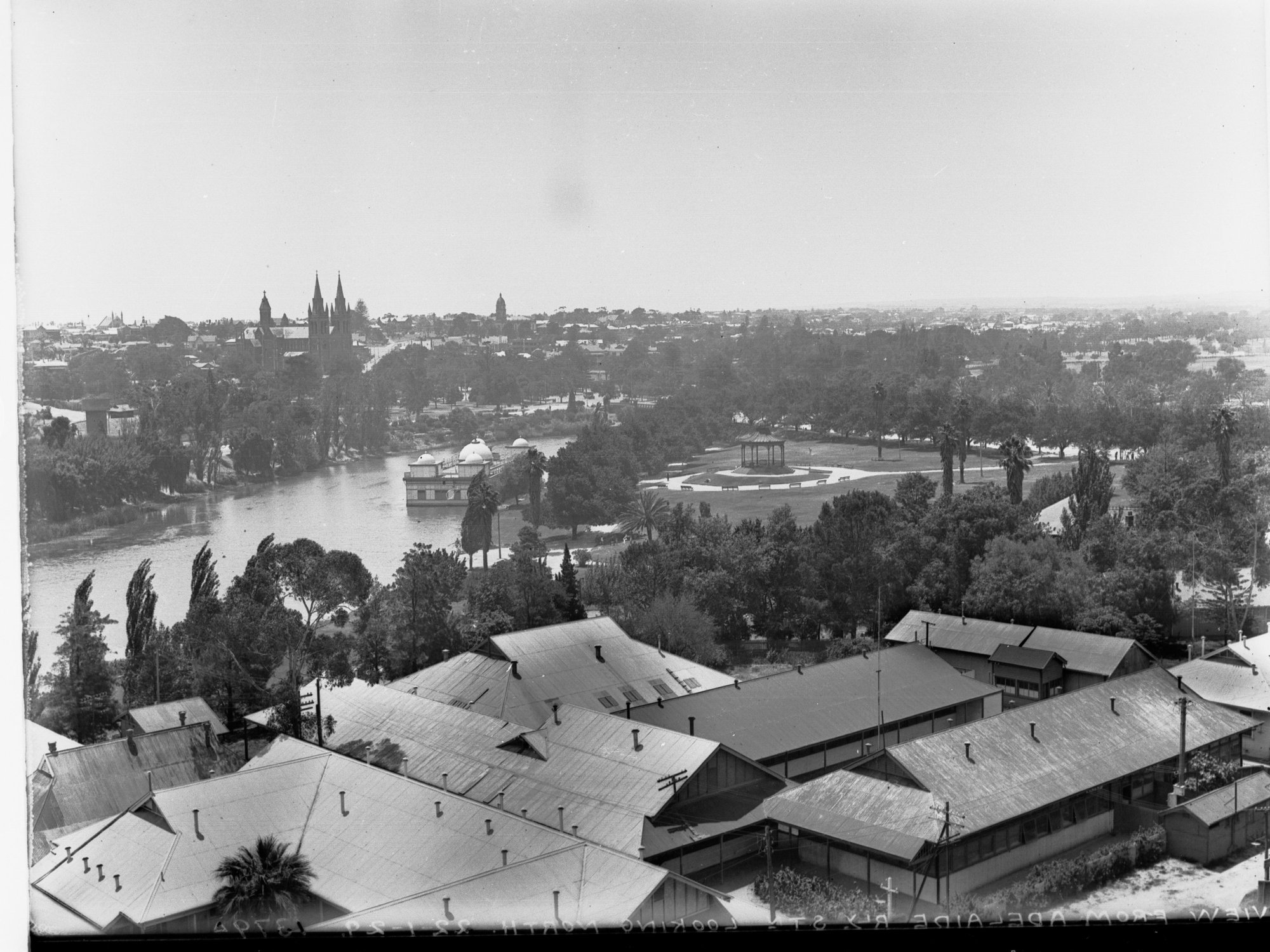 River Torrens and Elder Park From Railway Station Looking North