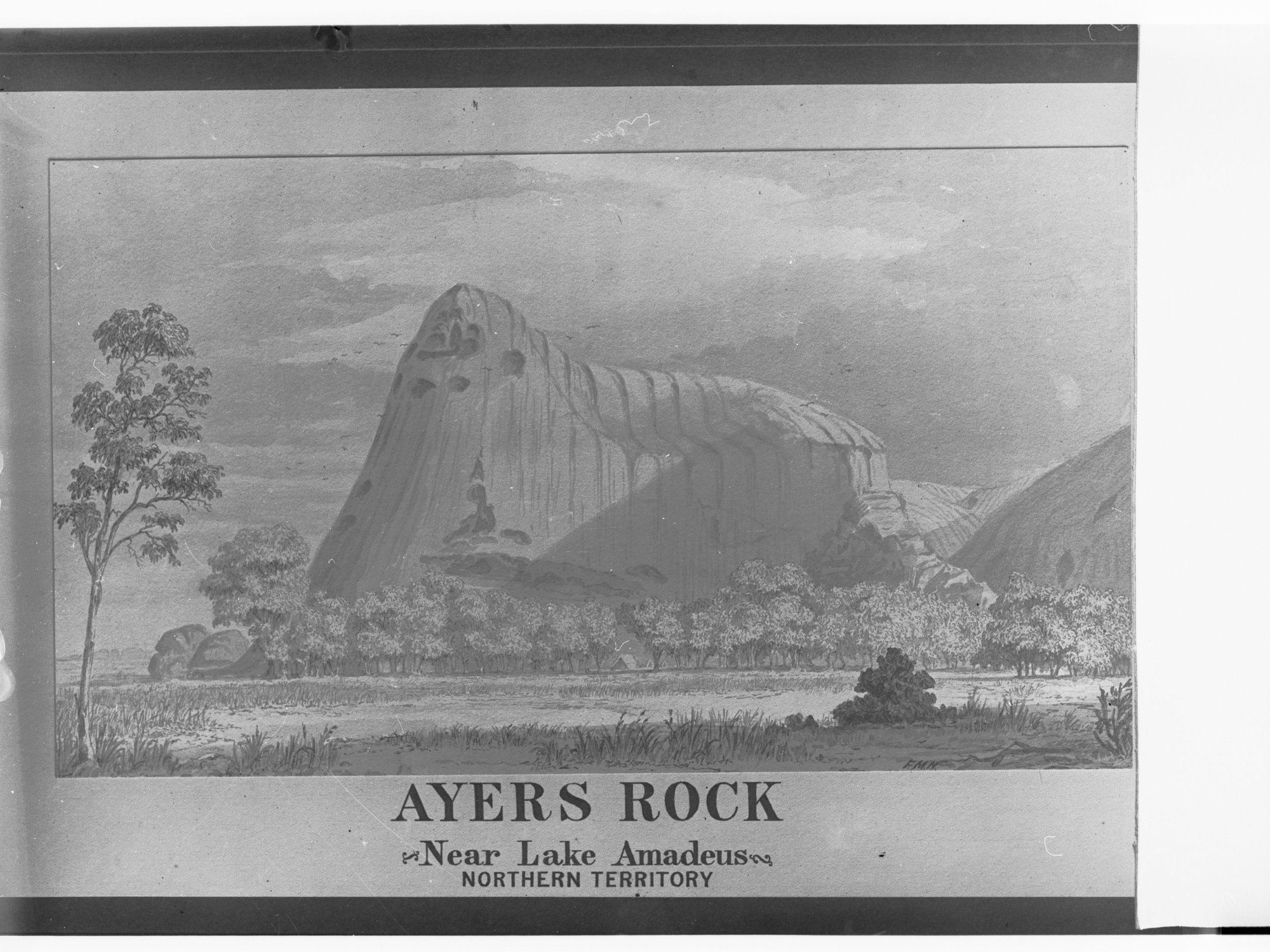 Painting of Ayers Rock (near Lake Amadeus) - Northern Territory