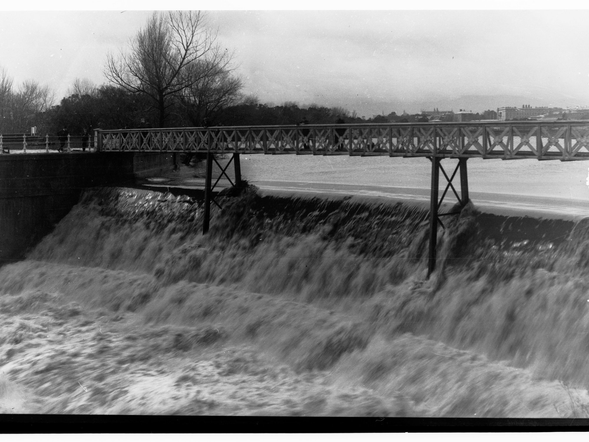 Torrens weir in flood