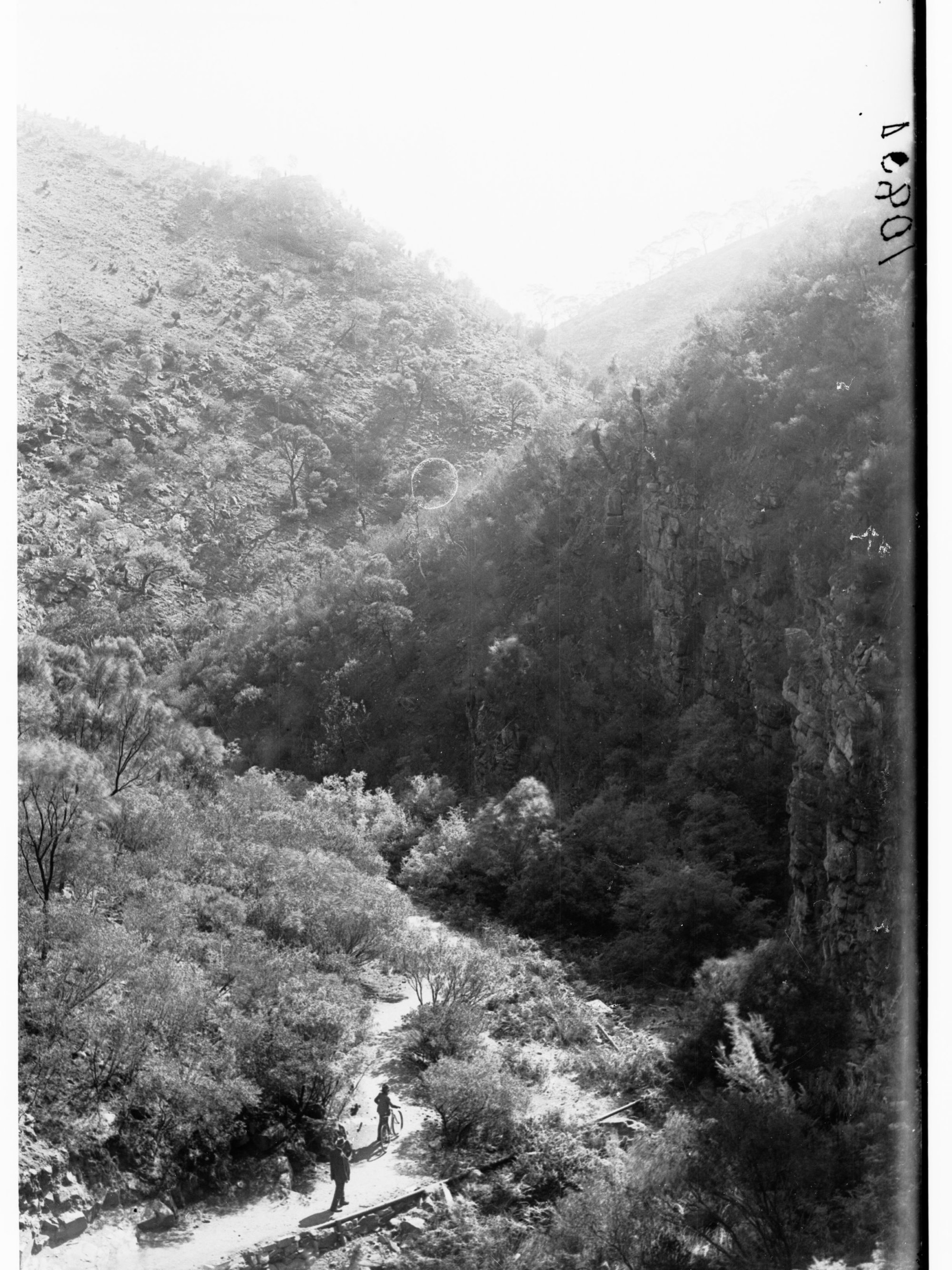 Morialta Falls two men on path