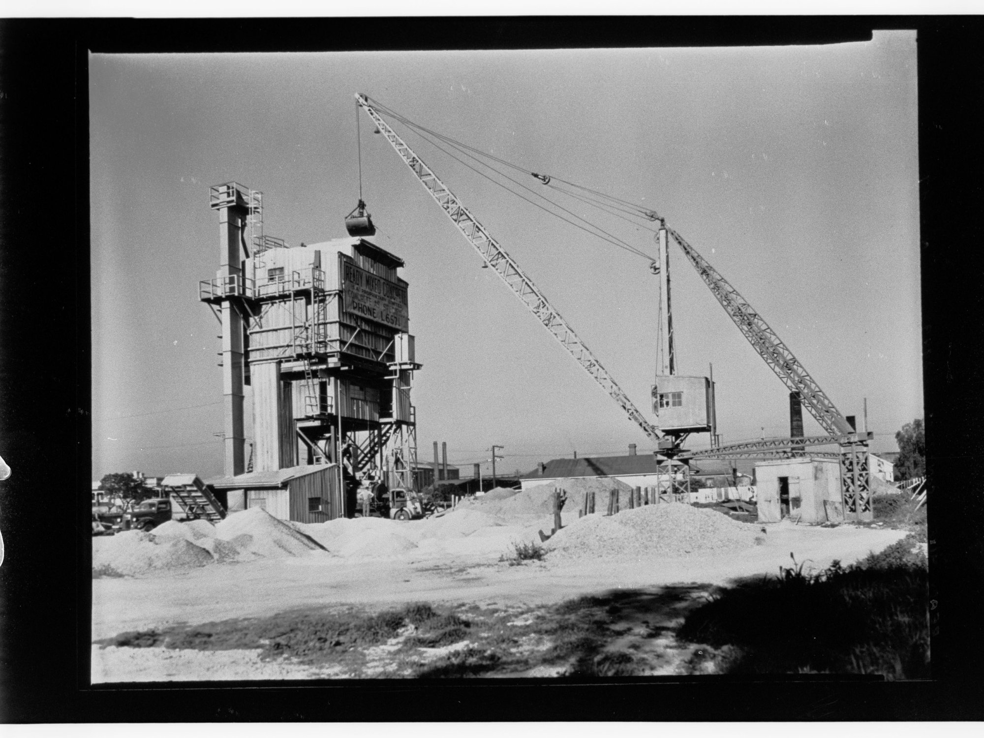 Crane on building site