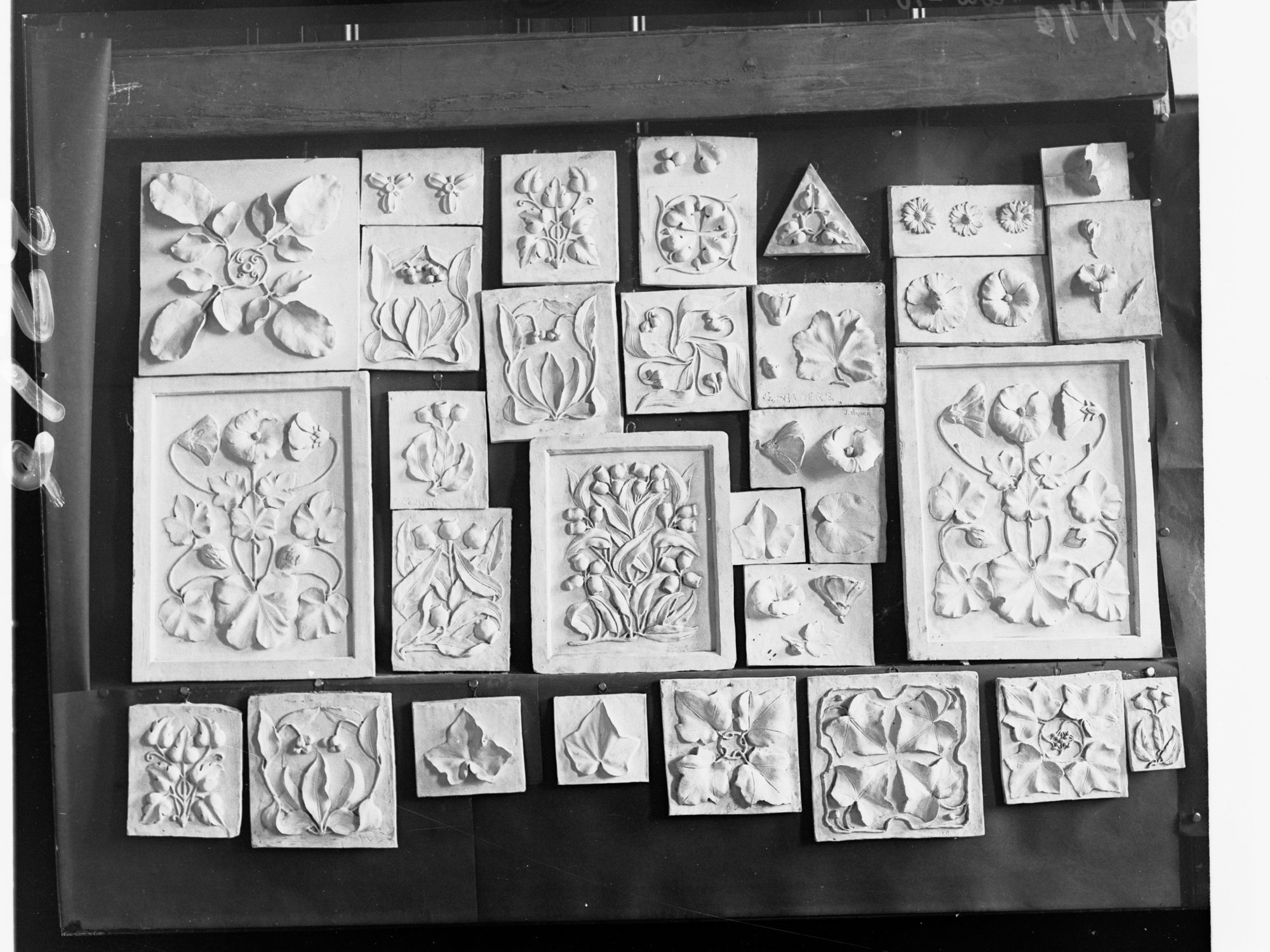 Adelaide School of Arts, Annual Exhibition 1911 - Designs in fibrous plaster for ceiling - embossed