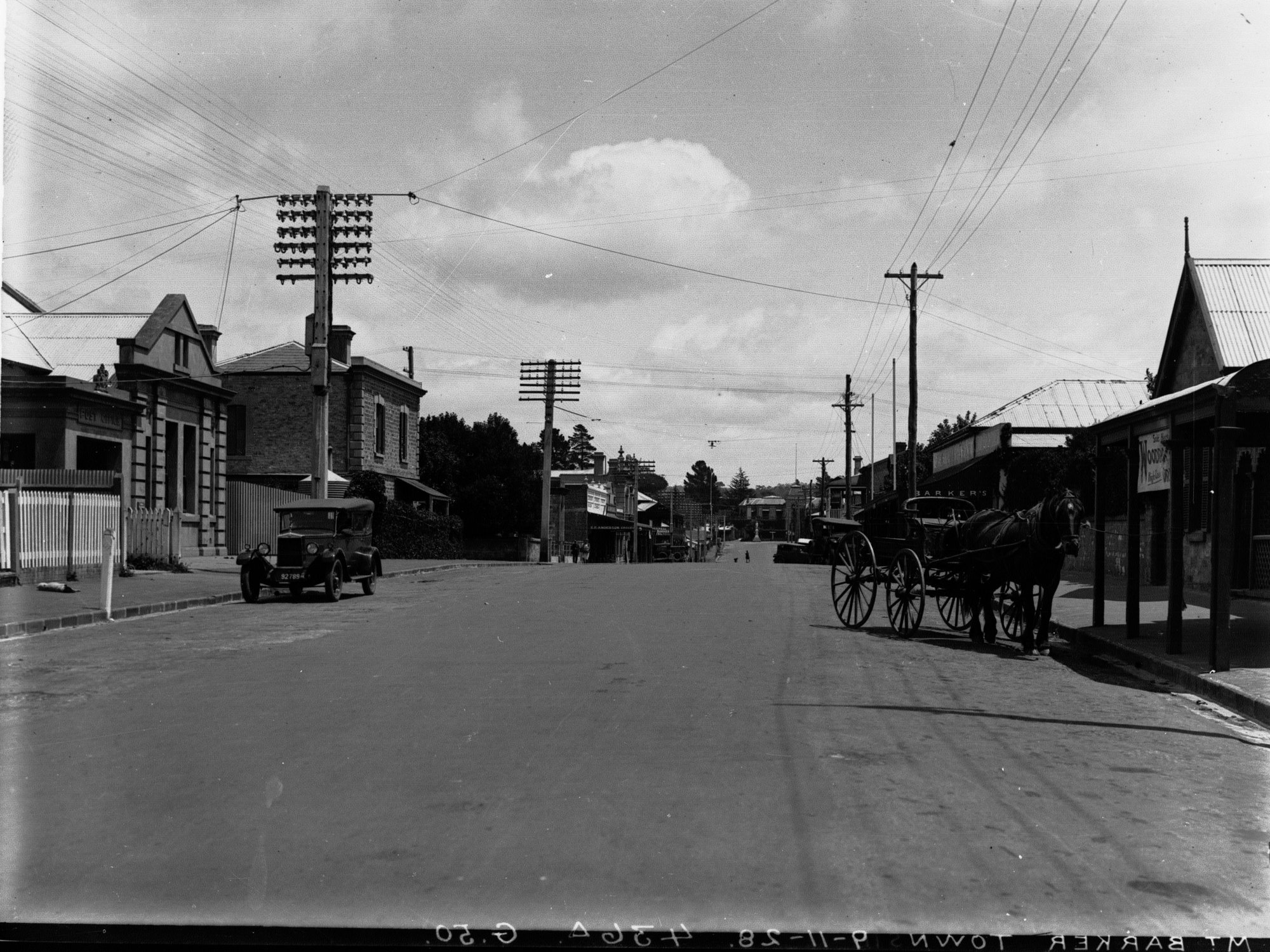 Mount Barker Town Showing Shops and Main Street