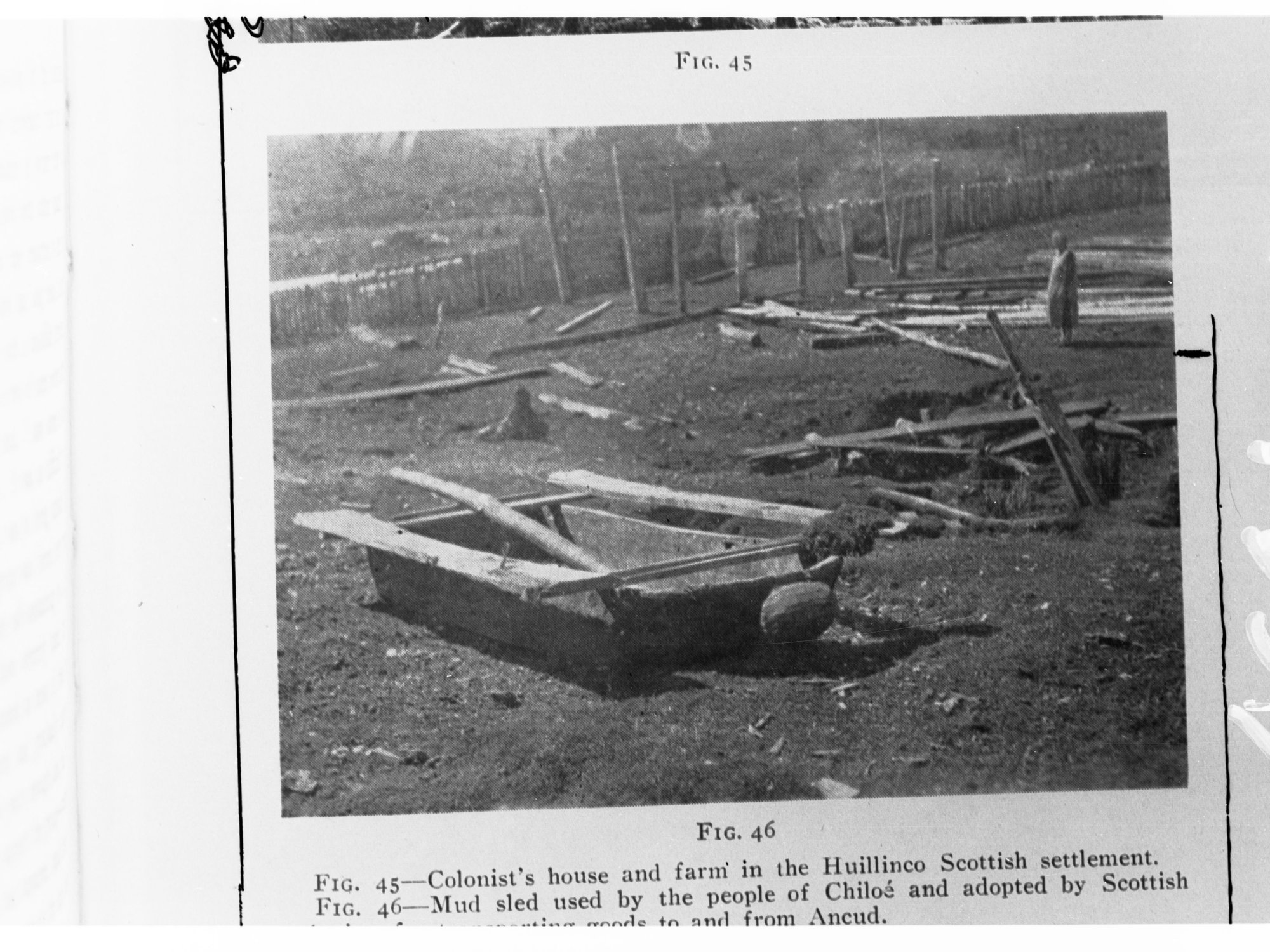 Mud Sled Used by the People of Chiloe and Adopted by Scottish Settlers