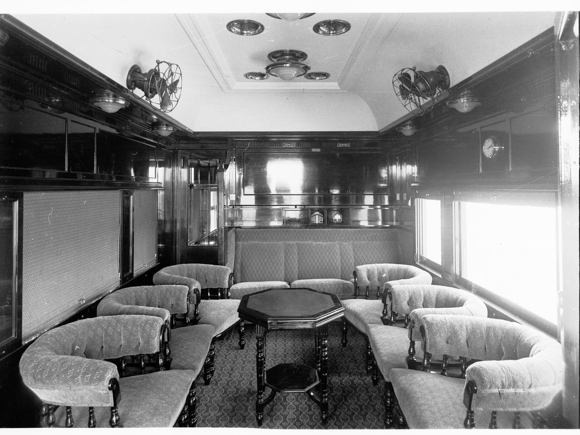 Interior of railway carriage (Trans-Australian train)
