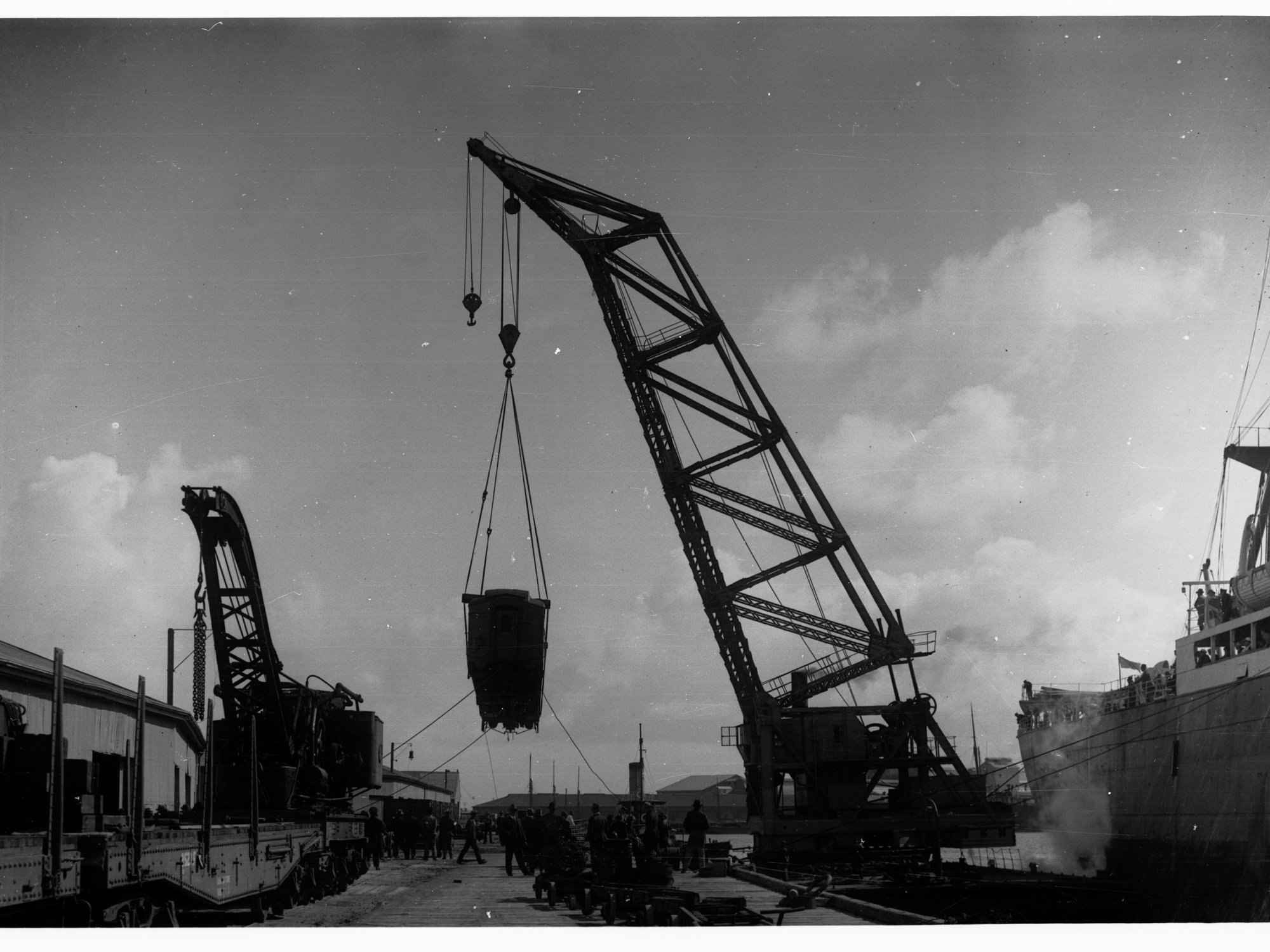 Unloading Pullman Dining Car at Port Adelaide
