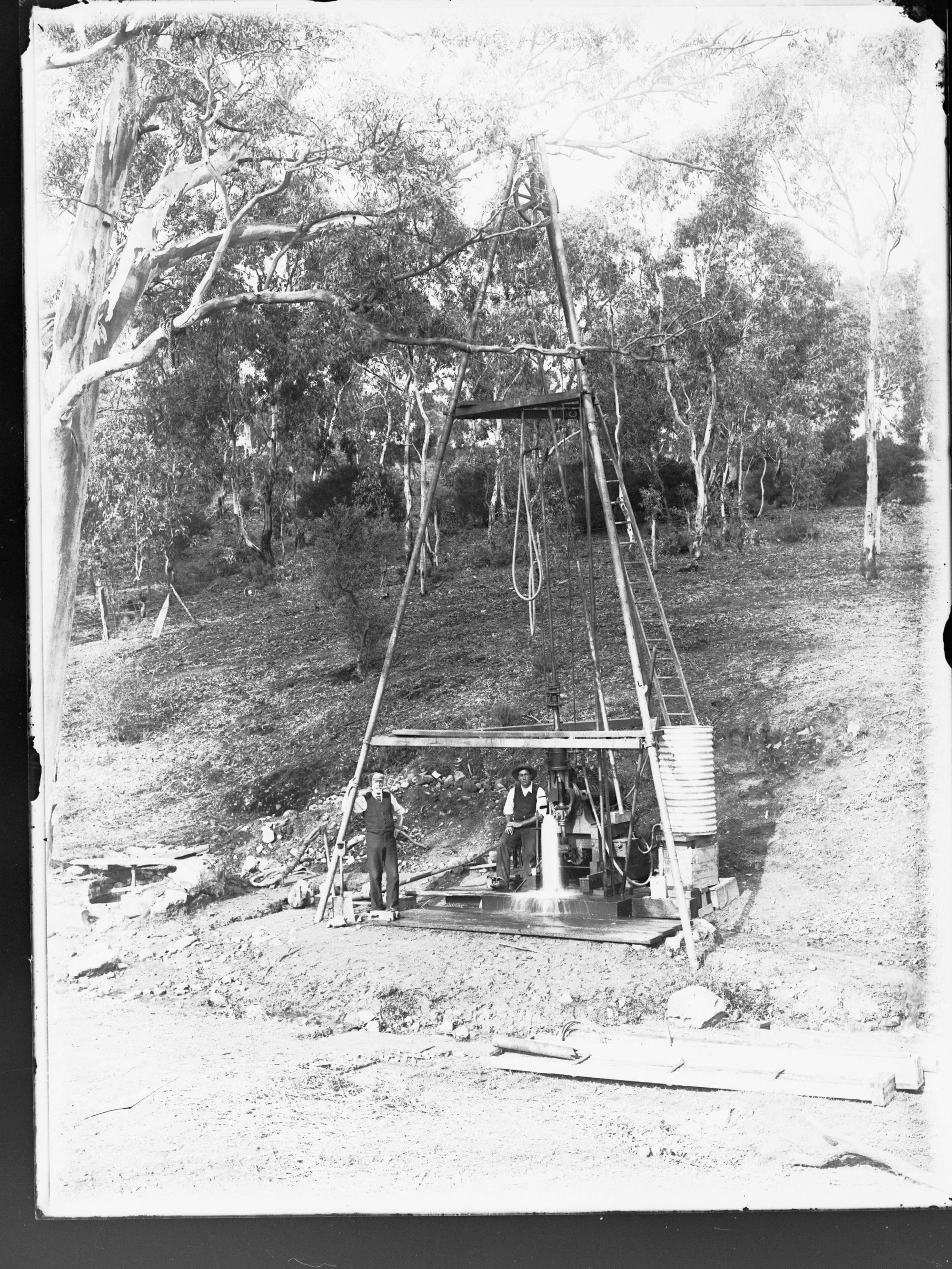 Water bore in the bush, location unknown