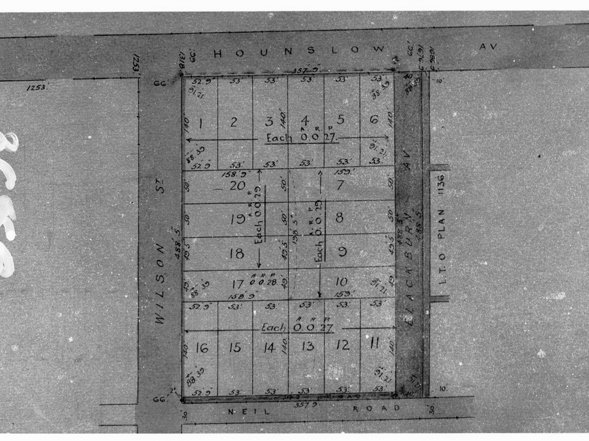 Plan for suburb of Cowandilla