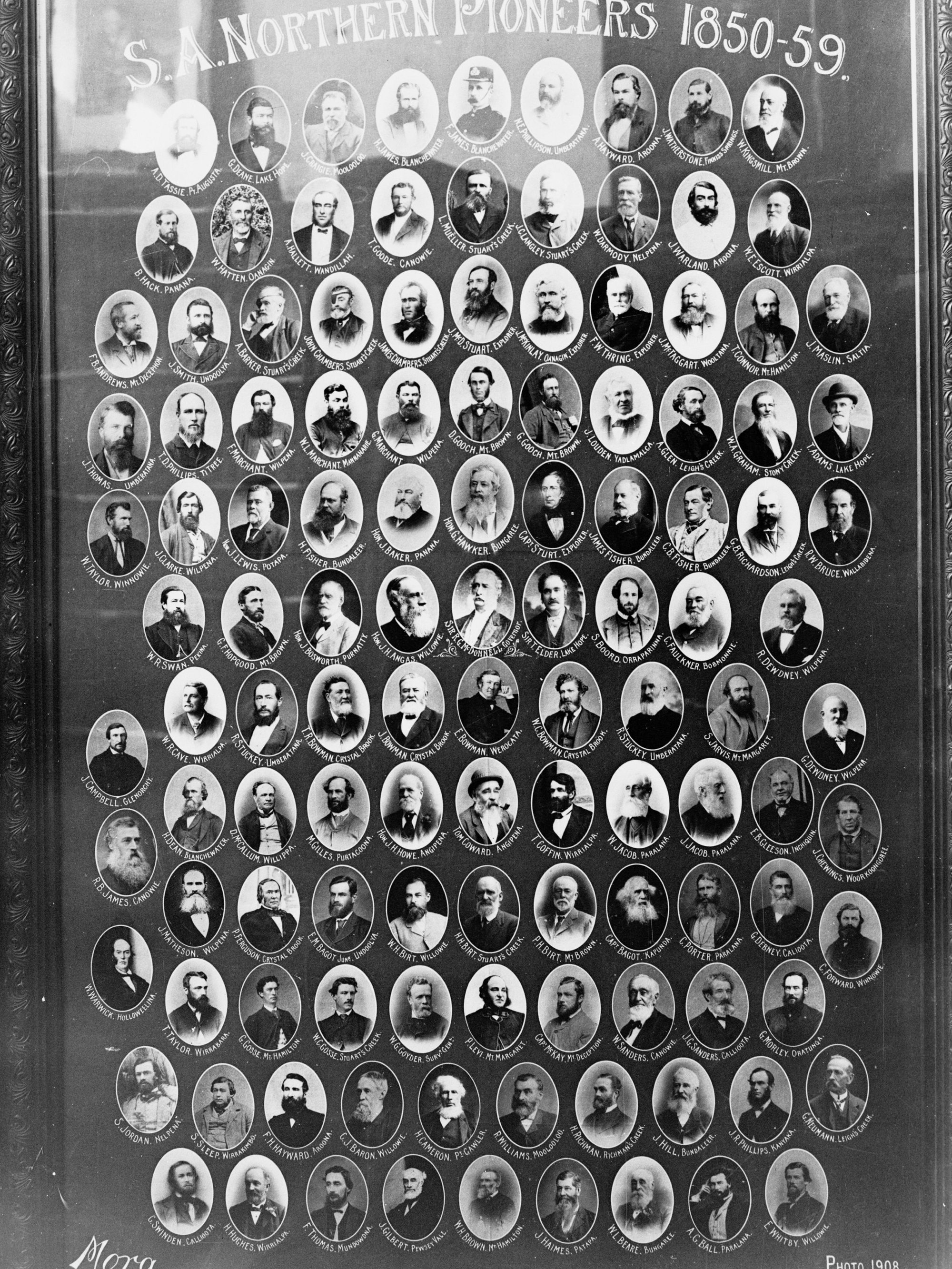 Composite Photograph of South Australian Northern Pioneers 1850 to 1859